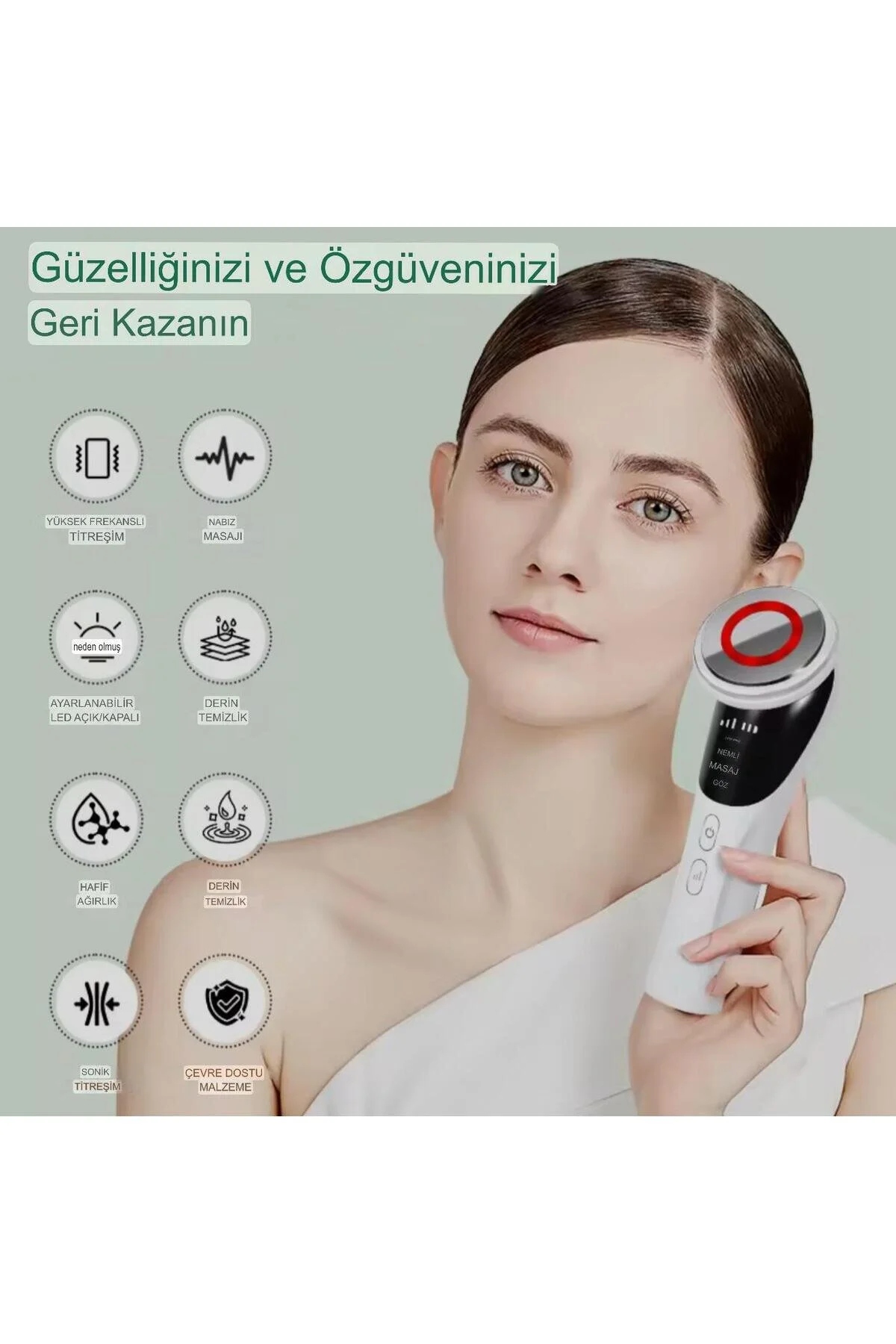ماساژور صورت 8 از 1 EMS اولتراسونیک گردن بلند کردن دستگاه مراقبت شخصی سفت و محکم پوست VİBELY