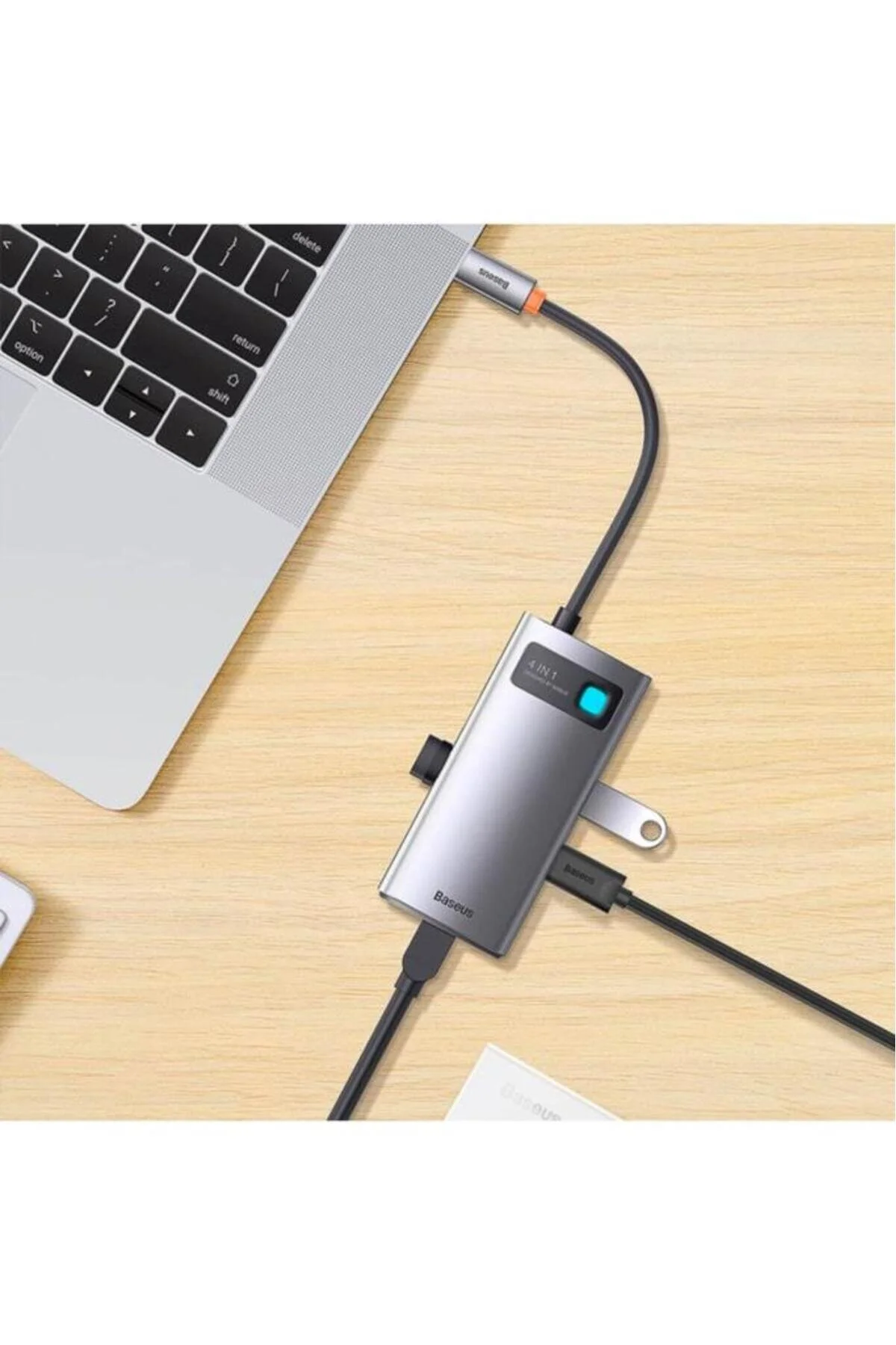 کابل و مبدل فلزی GLEAM 4IN1 MULTIFONCTIVITY TYPE C HUB STATION Baseus