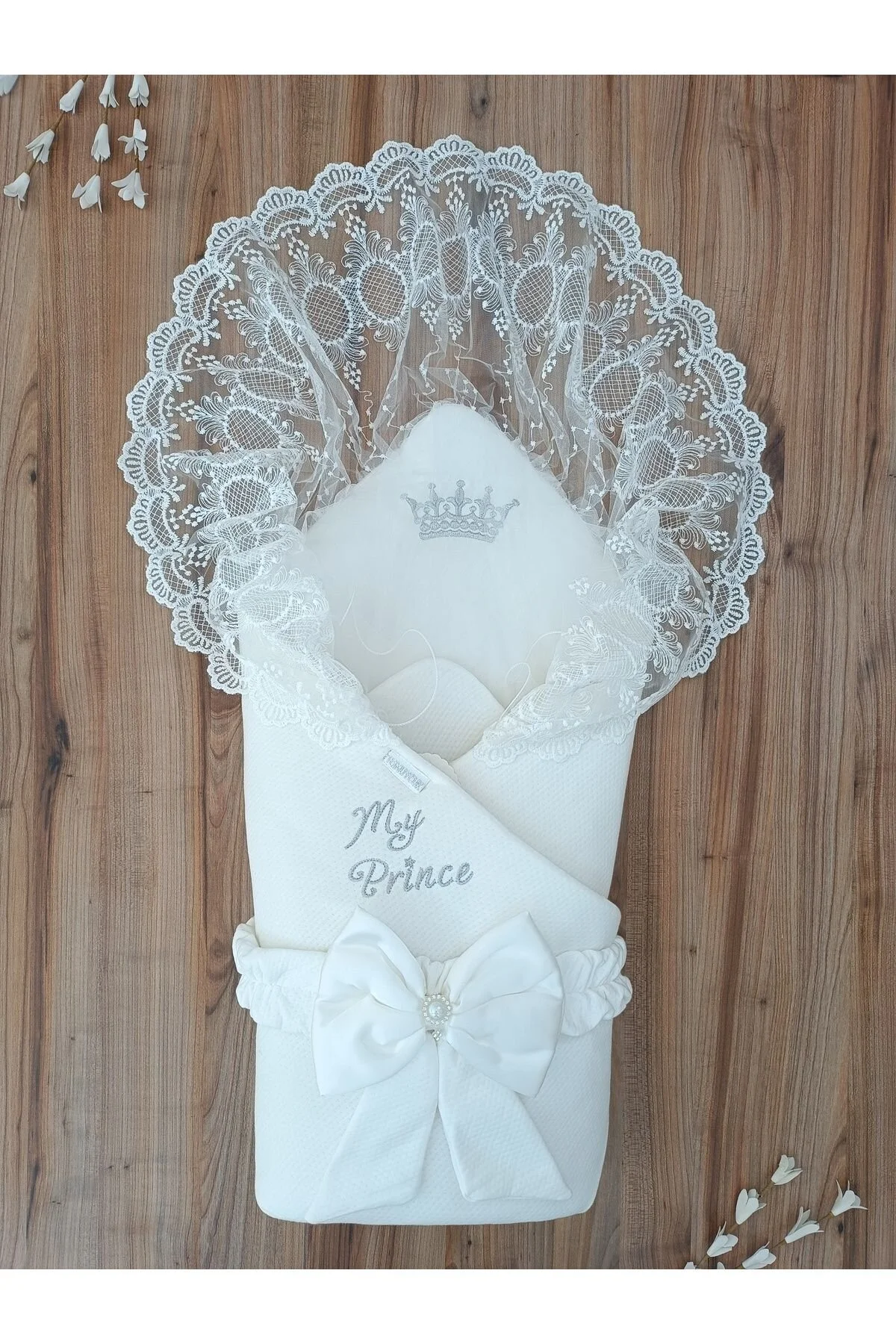 پتوی نوزاد و کودک پسرانه بچگانه ECRU BABY LACE 100 ٪ هدیه پنبه Tomuycuk