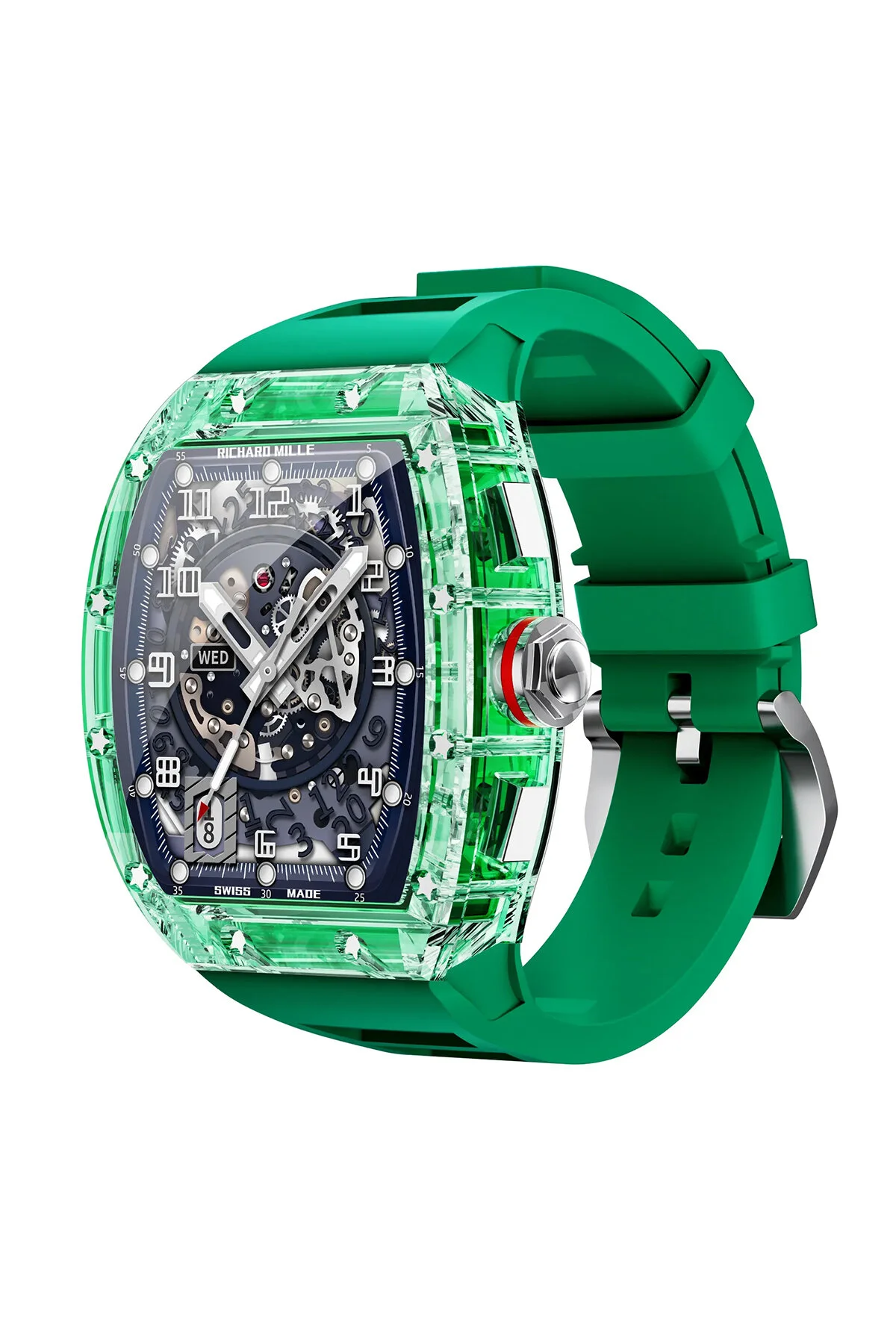 ساعت مردانه و زنانه هوشمند JG POLO CLUB تماس صوتی 1.86 'HD SCREEN GREEN SMART WRISTWATCH Ferrucci