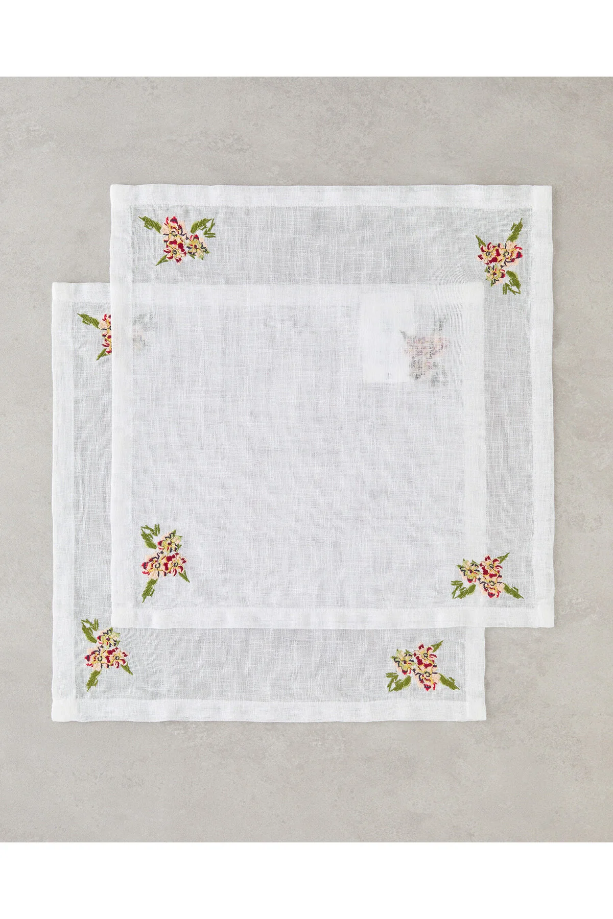 دستمال کاغذی مهمانی OPALIN POLYESTER 2 میهمان 40X40 سانتی متر سفید قرمز English Home