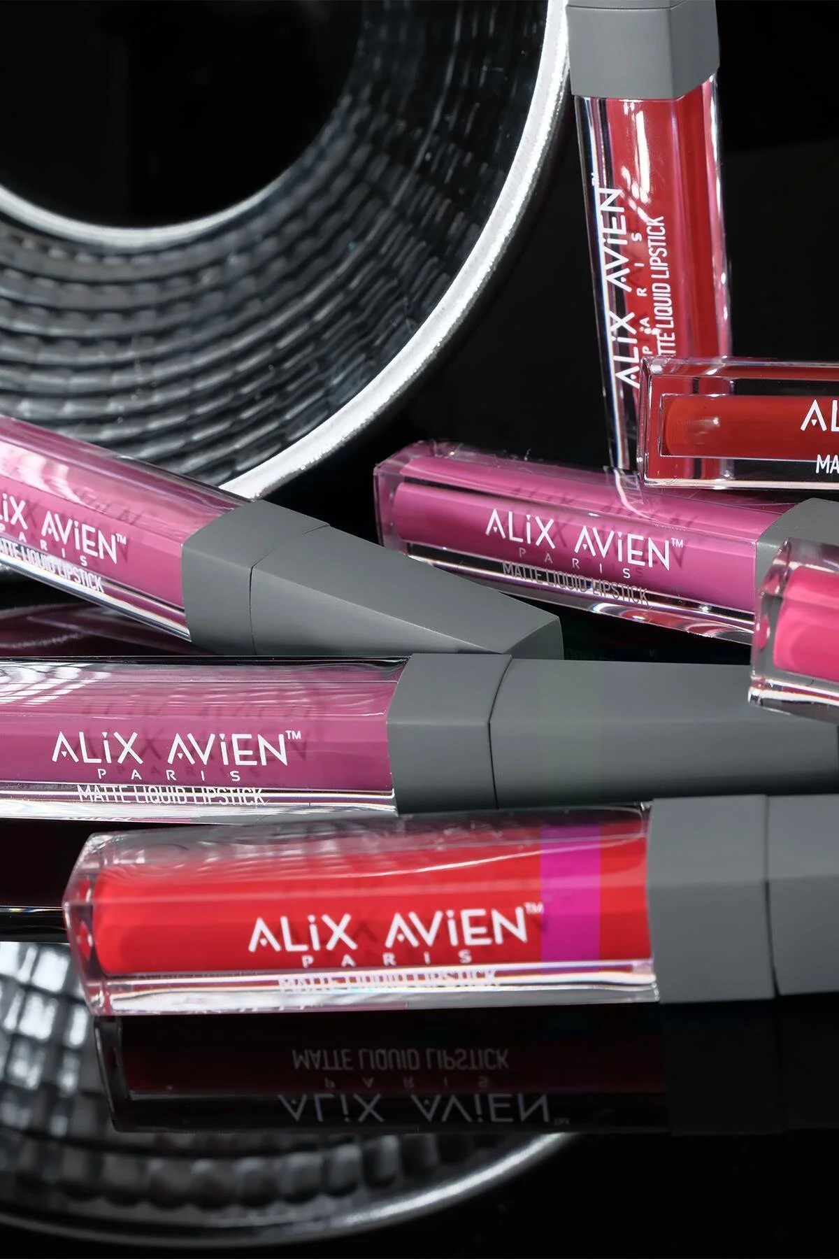 Alix Avien رژ لب مایع مات زیبایی تاریک 519 اثر دائمی تا 8 ساعت رژ لب مایع مات