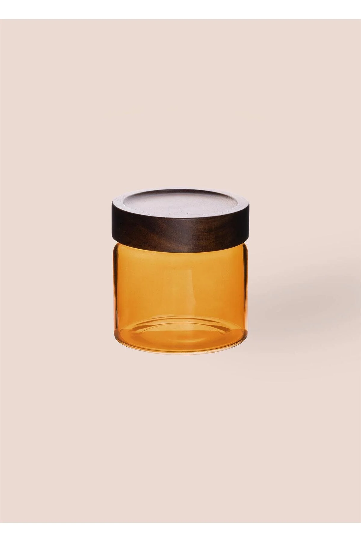 شیشه جار AKASYA ROUND GLASS JAR کهربا 500 میل The Mia