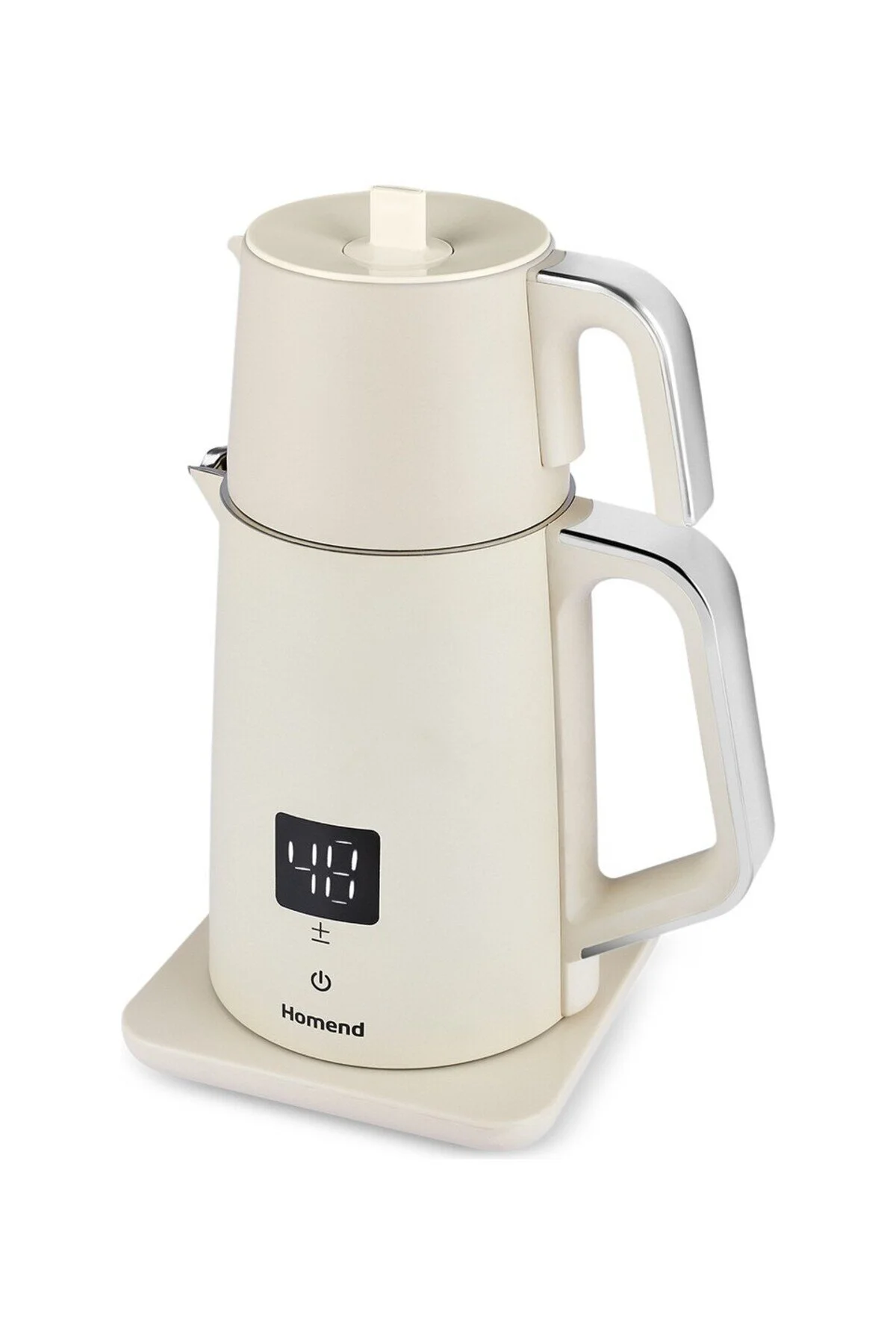 چای ساز ROYALTEA COOLTOCH 1797H کرم 1850 W در حال صحبت کردن دستگاه فولادی HOMEND