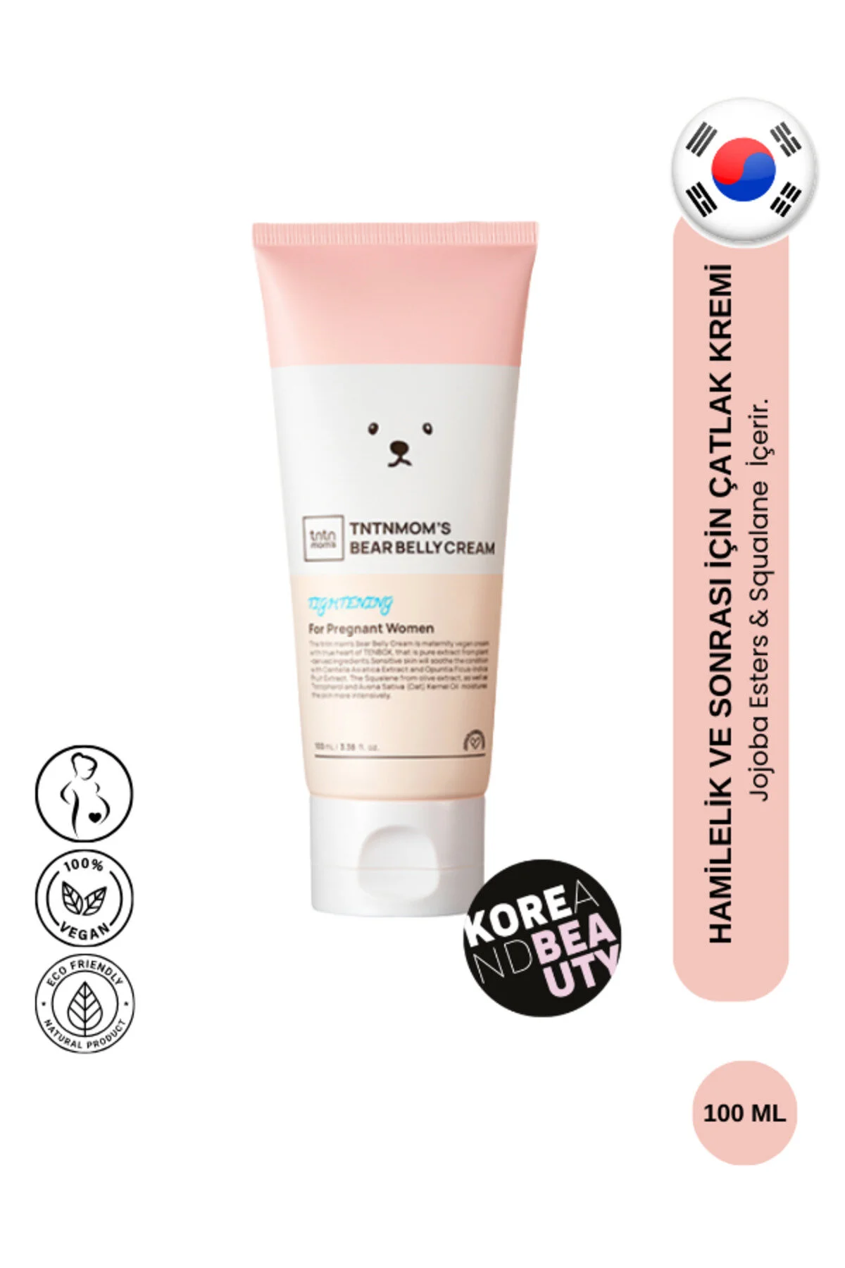 کرم ترک پوستی کشش شکم خرس TNTNMOM'S BEAR 100ML | استرچ مارک بارداری tntnmoms