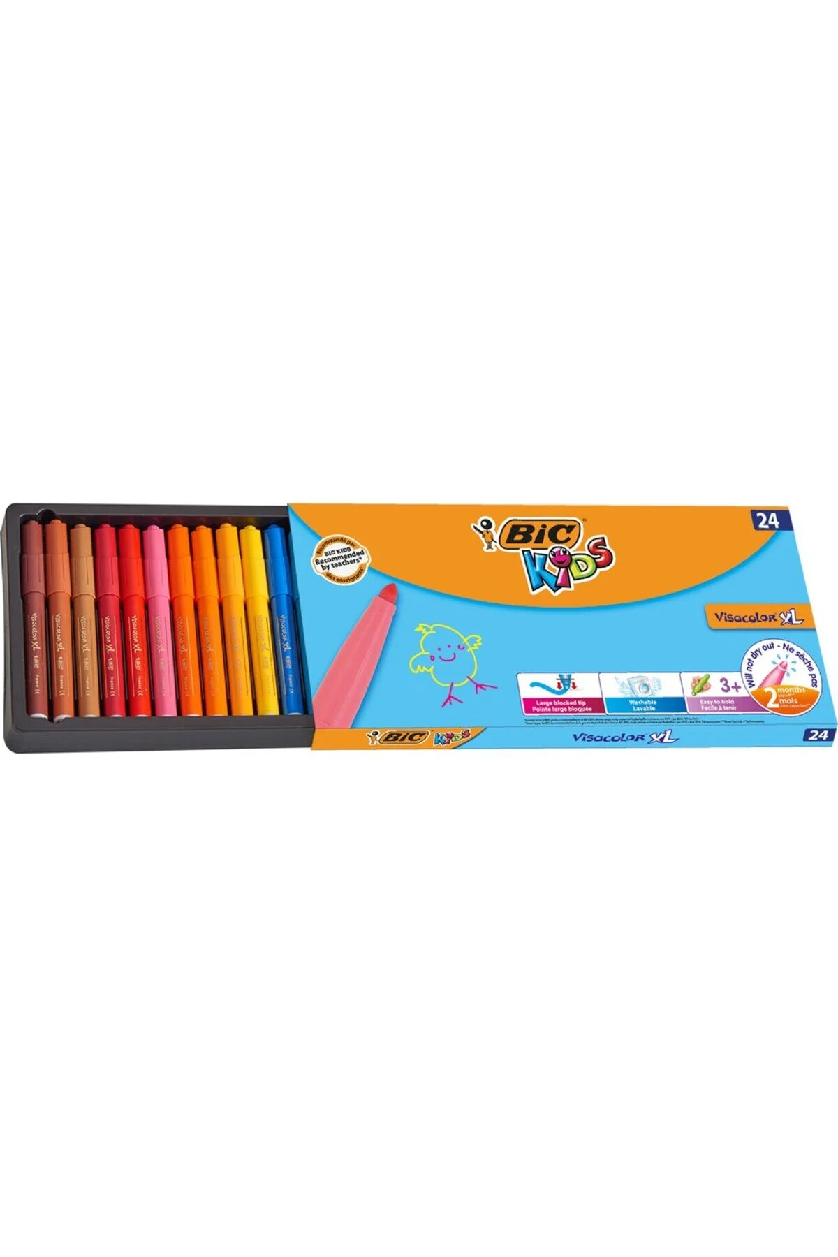 ماژیک نوک نمدی چند رنگ XL 24 اورجینال بیک Bic
