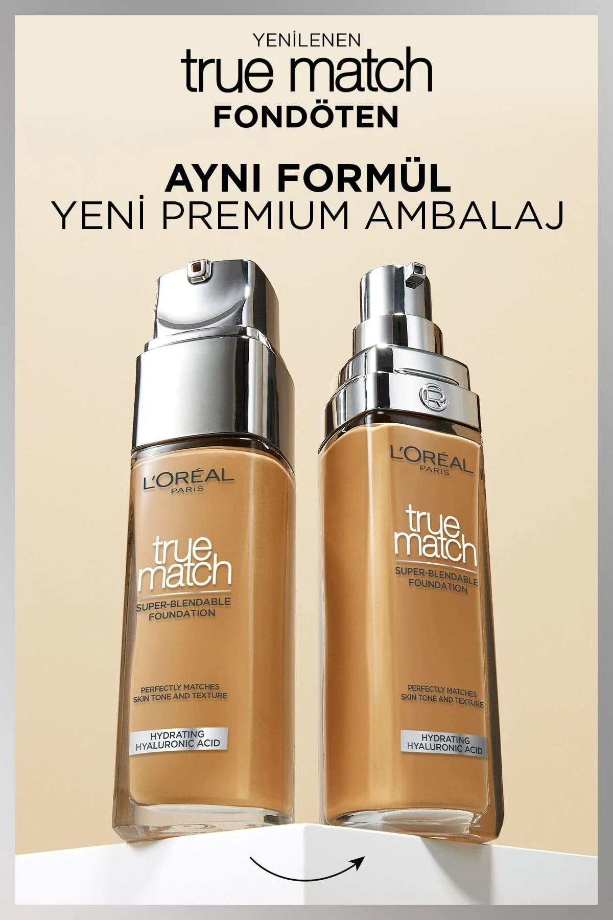 L'Oreal Paris کرم پودر مراقبتی True Match رنگ طلایی طبیعی شماره 4W