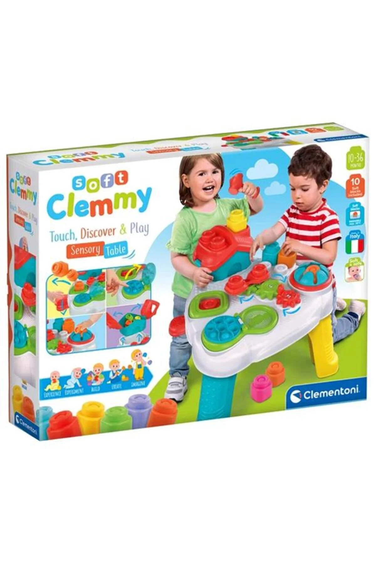 Clementoni میز فعالیت حسی Baby Soft Clemmy - Block Sensory CLEمردانهTONİ 17704