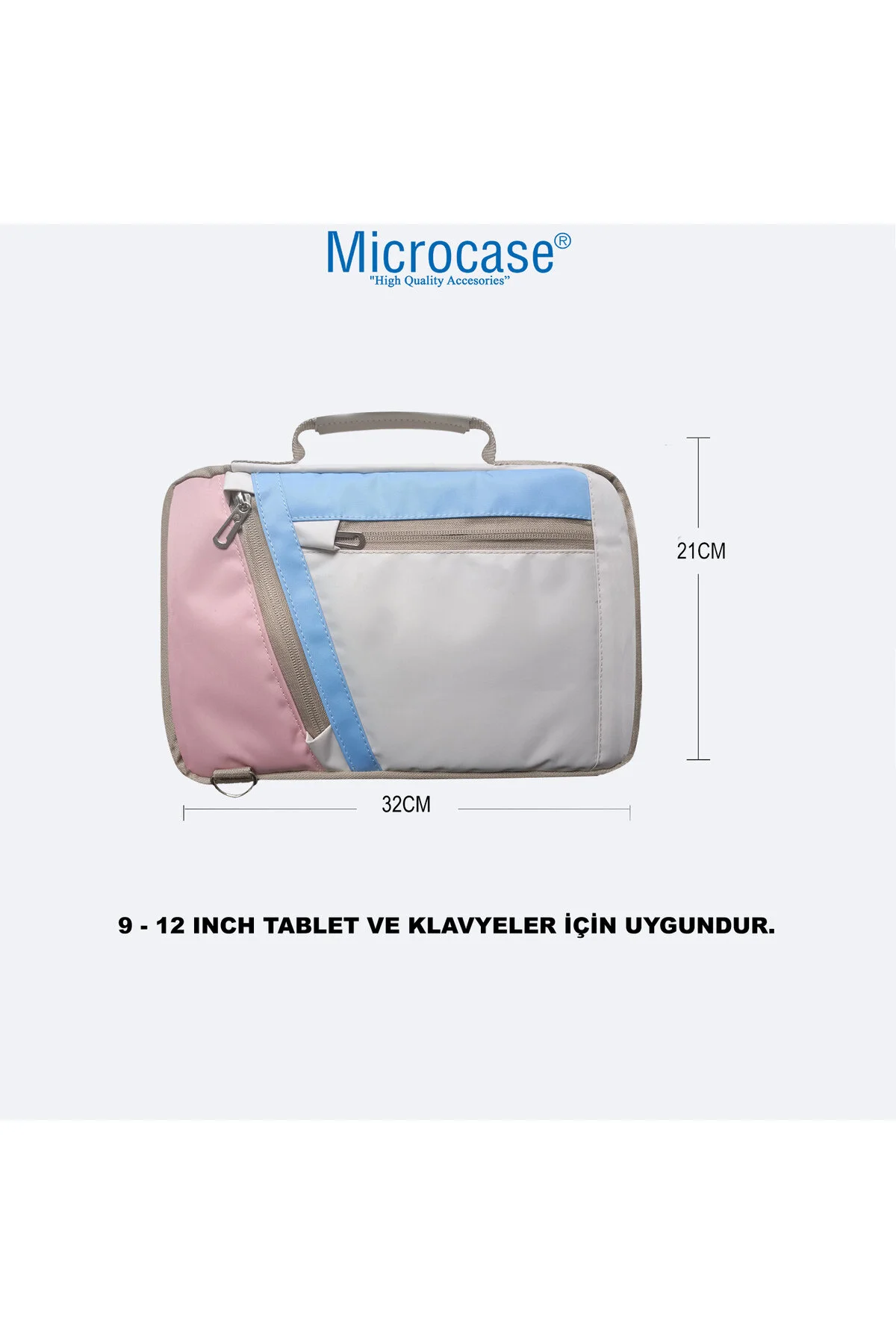 کاور تبلت کیف سازگار با LENOVO TAB PLUS TB351FU + صفحه کلید BT ترکی ماوس پایه صورتی Microcase