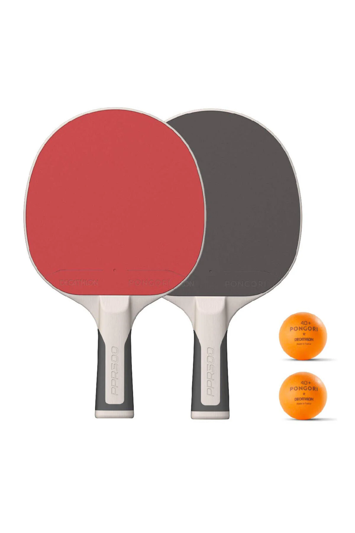 ست پینگ پنگ تنیس روی میز پونگوری 2 راکت 3 توپ PPR 500 دکتلون Decathlon