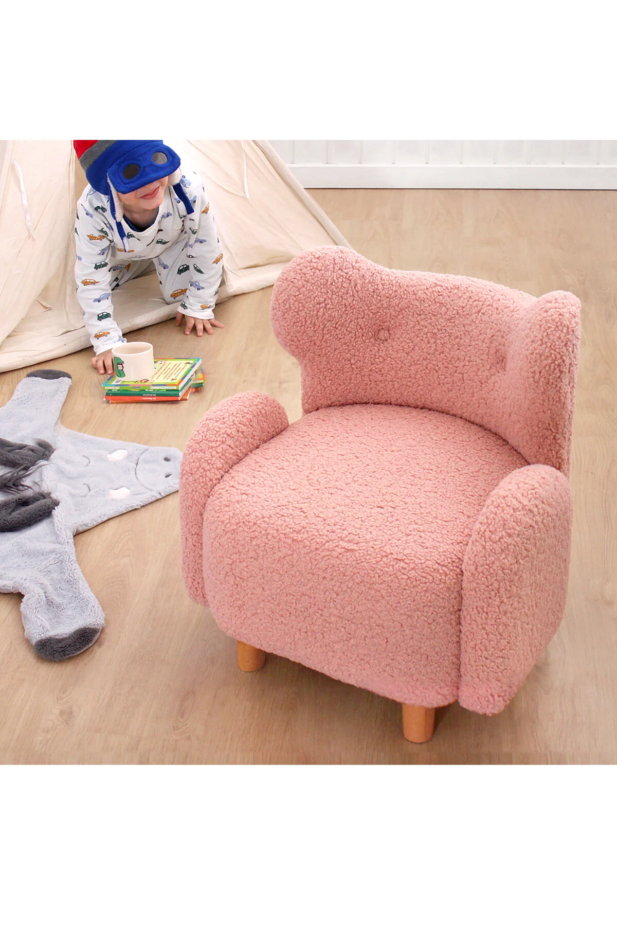 صندلی و مبل اتاق نوزاد بچه های خونو تدی صورتی Lorence Home