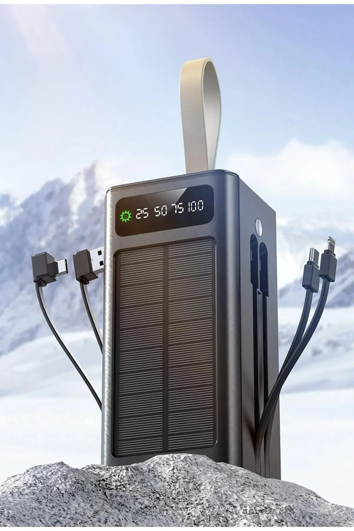 پاوربانک سولار 50.000 ماه انرژی خورشیدی چراغ شارژر 4 X USB خروجی MICRO TYCP اورجینال Protonust