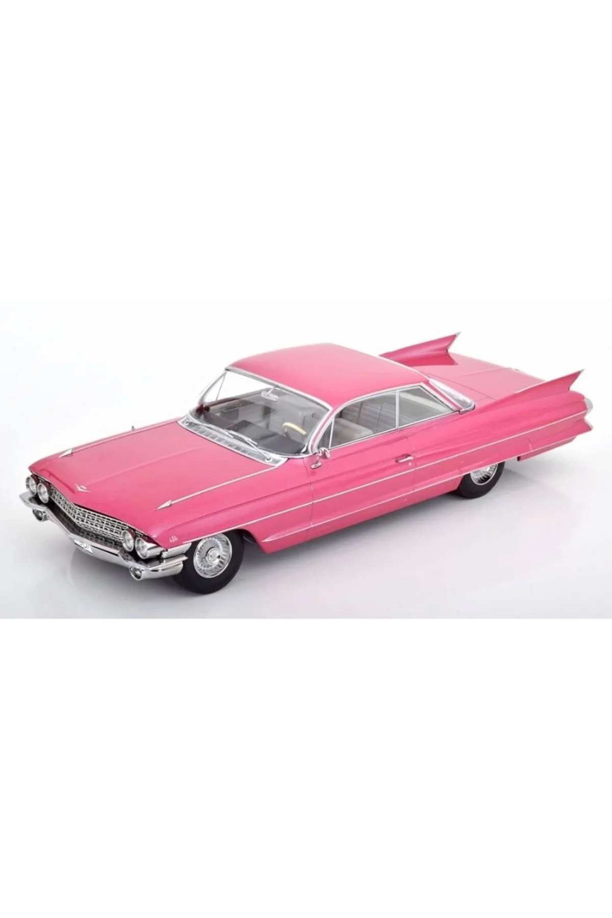 ماکت خودرو CADILLAC COUPE DEVILLE SERIES 62 1961 رز متالیک برند KK Scale