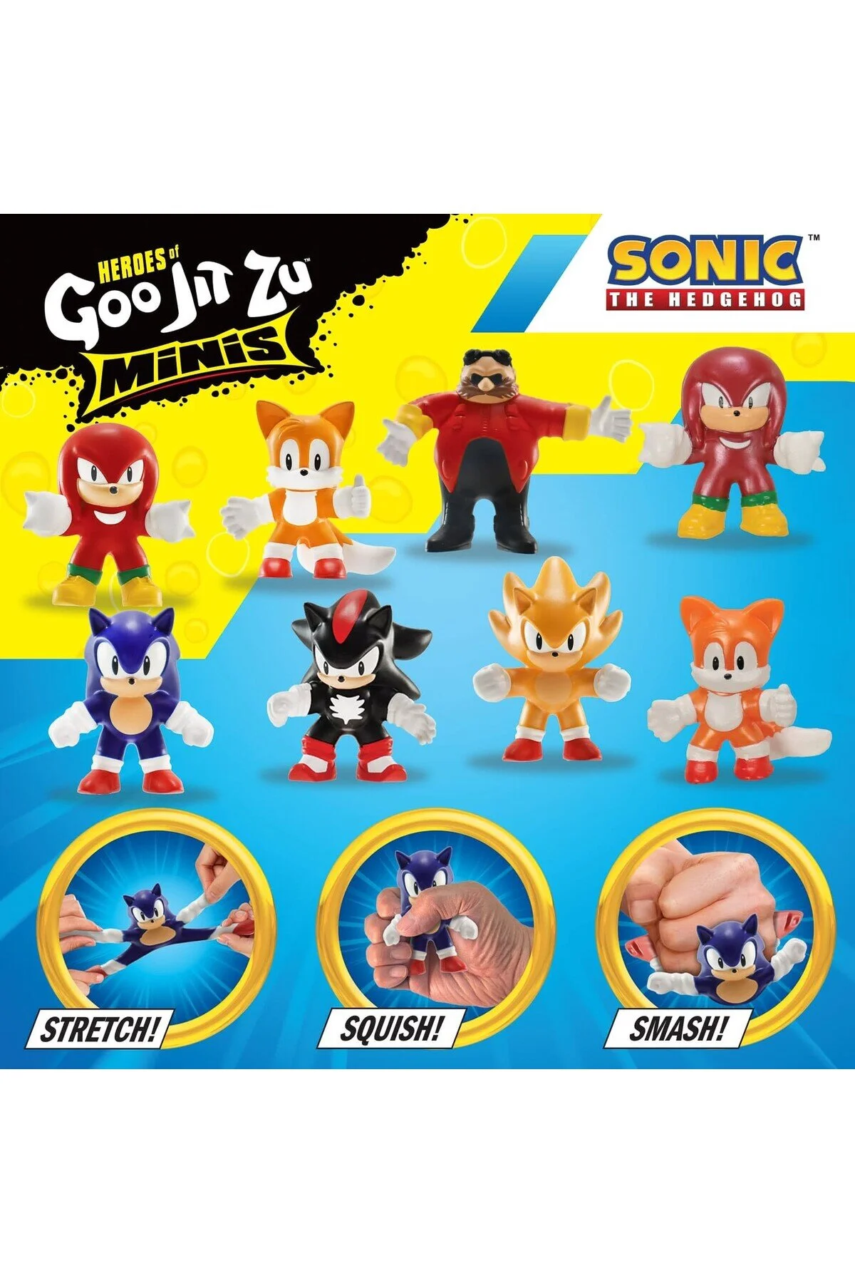 اسباب بازی های فیگور حیوانی GOOJITZU SQUISHI انعطاف پذیر SOFT SONIC MINI 8 شکل 5 سانتی متر TOYFEST