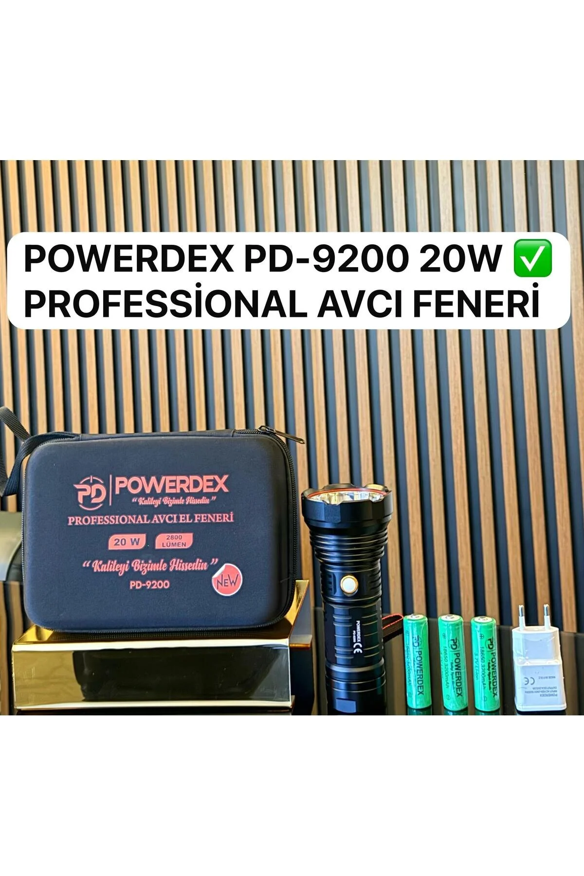 چراغ قوه PD 9200 20WATT فوق العاده قوی LED حرفه ای شکارچی شارژ شده powerdex