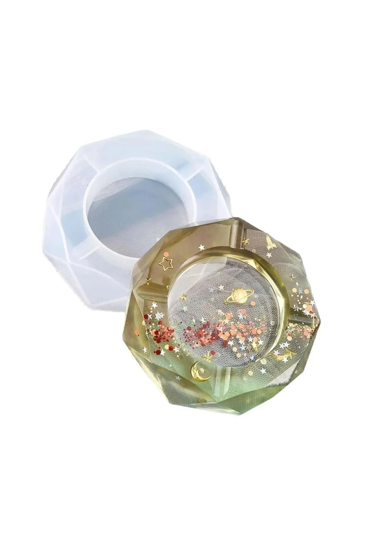 فیگور قالب زیرسیگاری کریستال اپوکسی سیلیکونی 13X13CM از ترکیه Genel Markalar