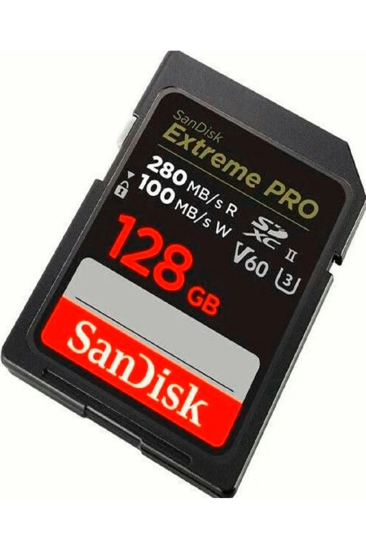 لوازم جانبی دوربین و عکس کارت حافظه 128 گیگابایتی EXTREME PRO UHS II SDXC 280 مگابایت بر ثانیه V60 Sandisk