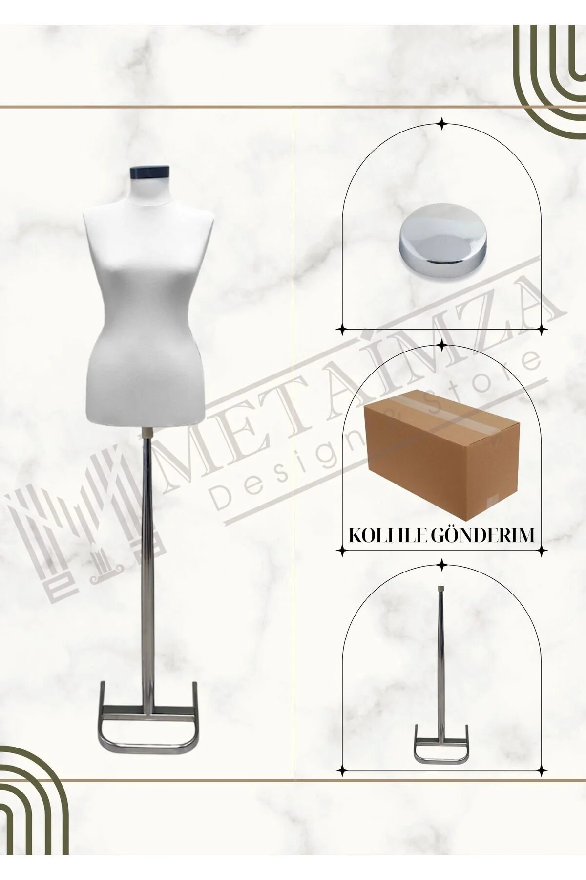 فیگور پارچه سفید خیاط پلاستیکی پلاستیک ضد سوزن Metaimza Design Store