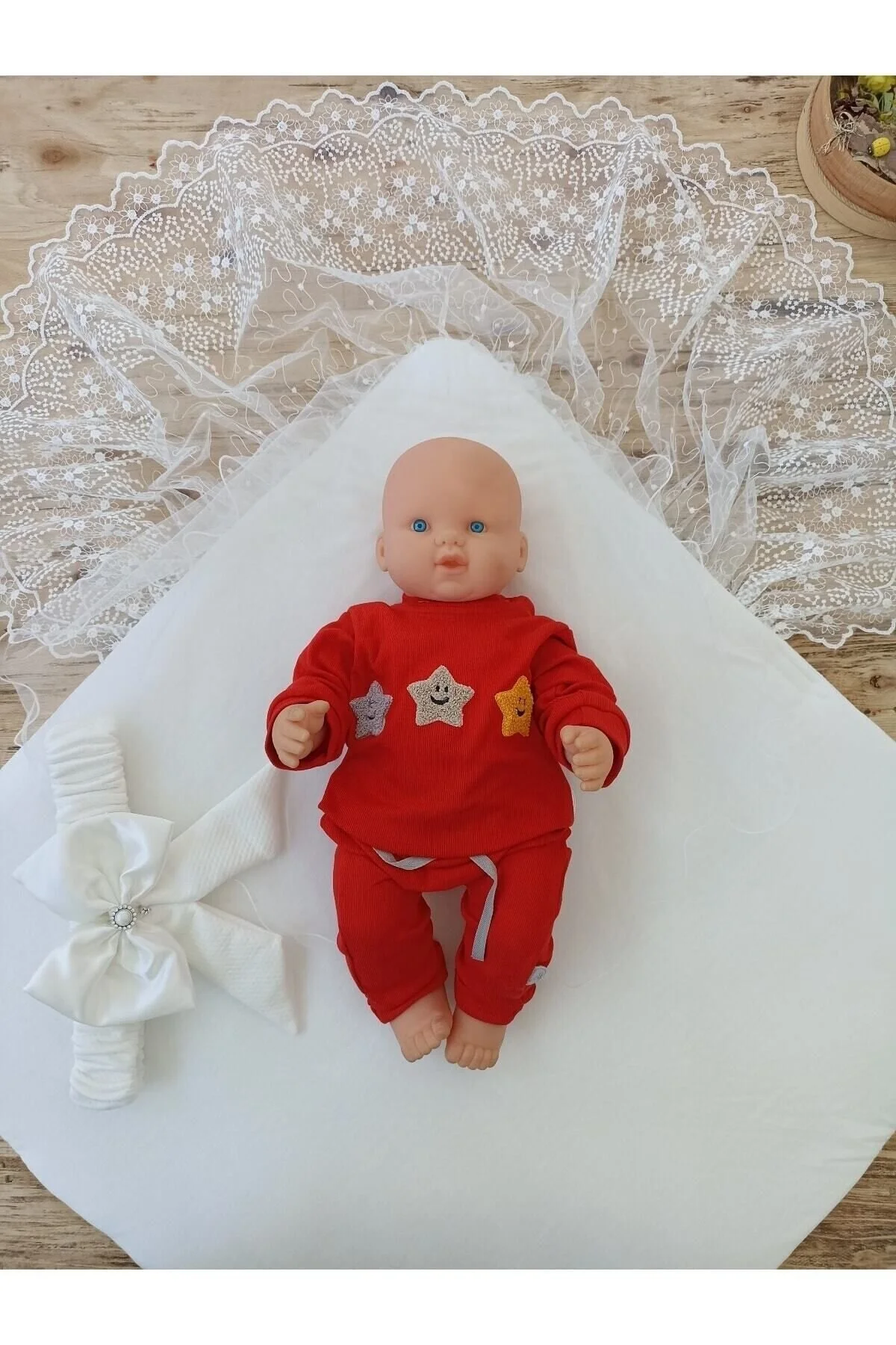 پتوی نوزاد و کودک پسرانه دخترانه بچگانه توری مخصوص تاج گذاری BABY OUT Tomuycuk
