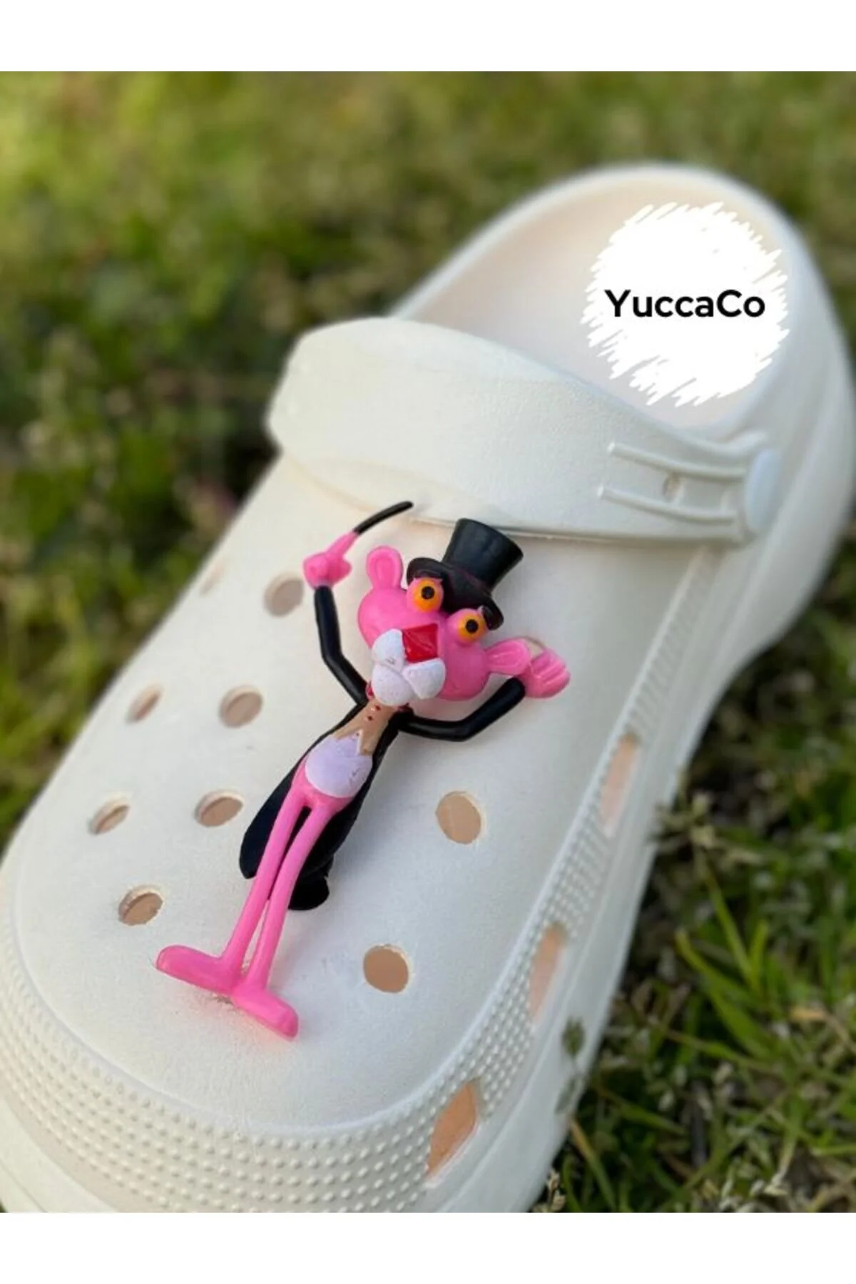 هدیه مفهومی دمپایی پلنگ صورتی جادوگر زینتی شکل حیوانات جذابیت جذاب Crocs