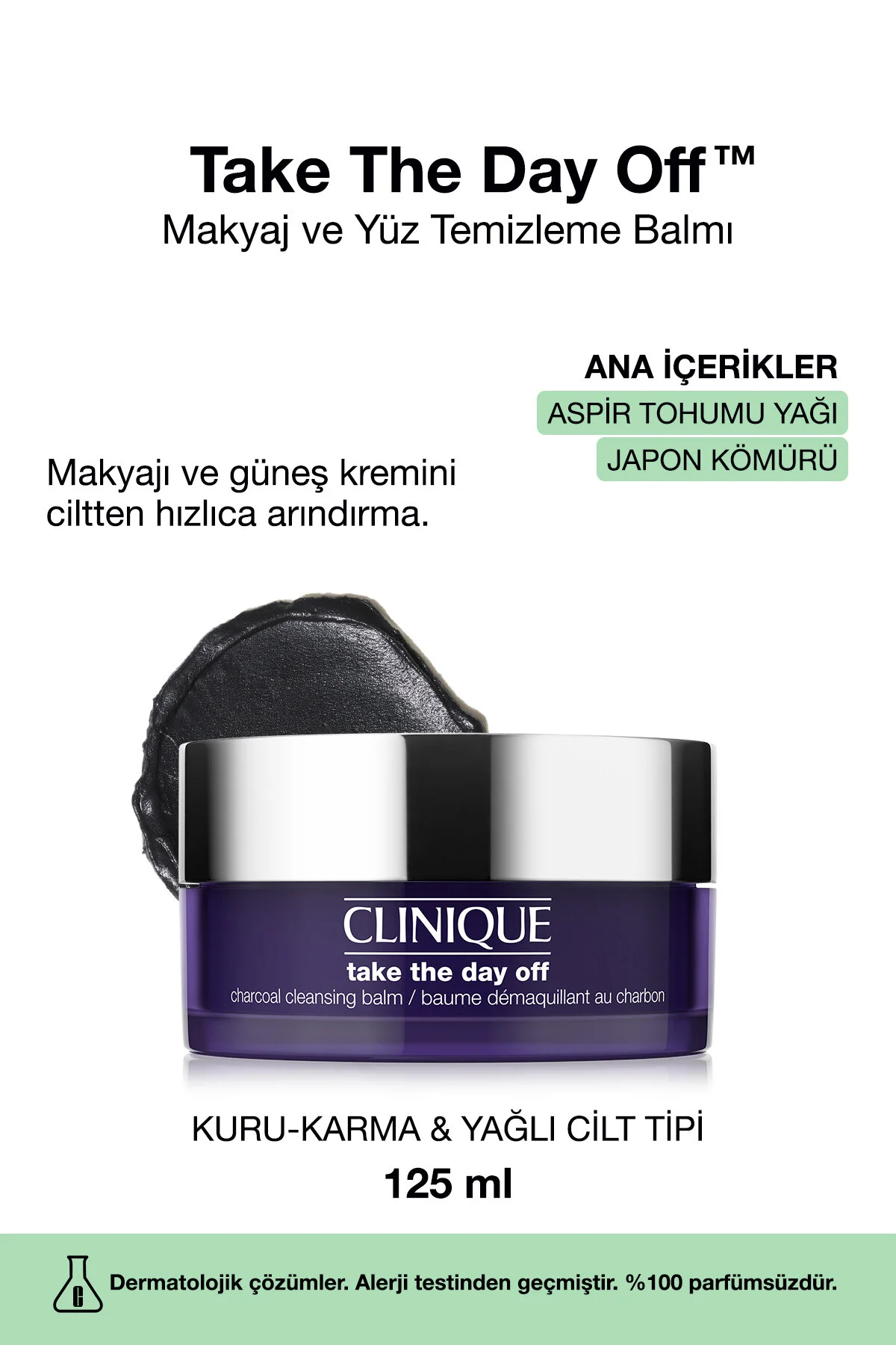 Clinique پاک کننده آرایش روزانه با زغال سنگ 125 میلی لیتر