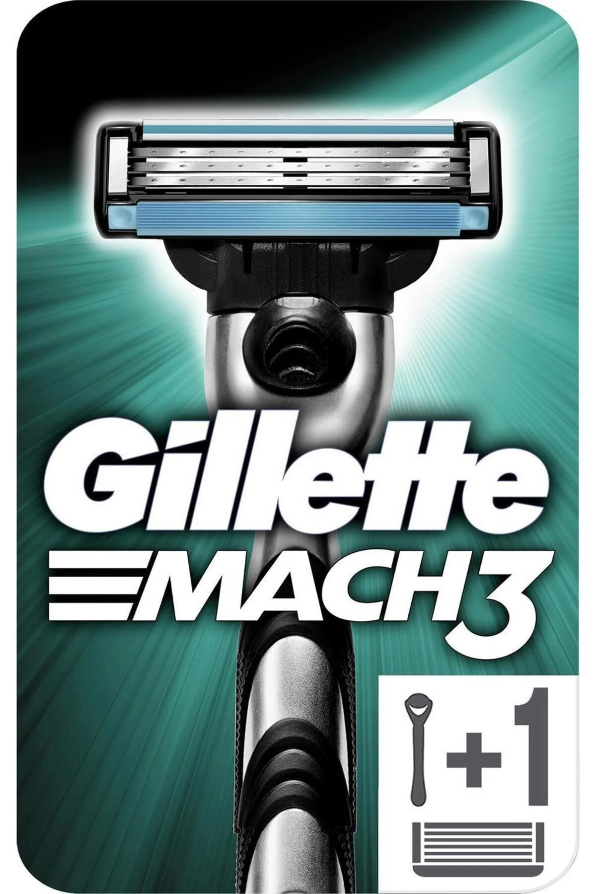 تیغ اصلاح مرطوب مدل Mach3 با بدنه و یک سر تیغه مناسب برای استفاده عمومی ژیلت Gillette