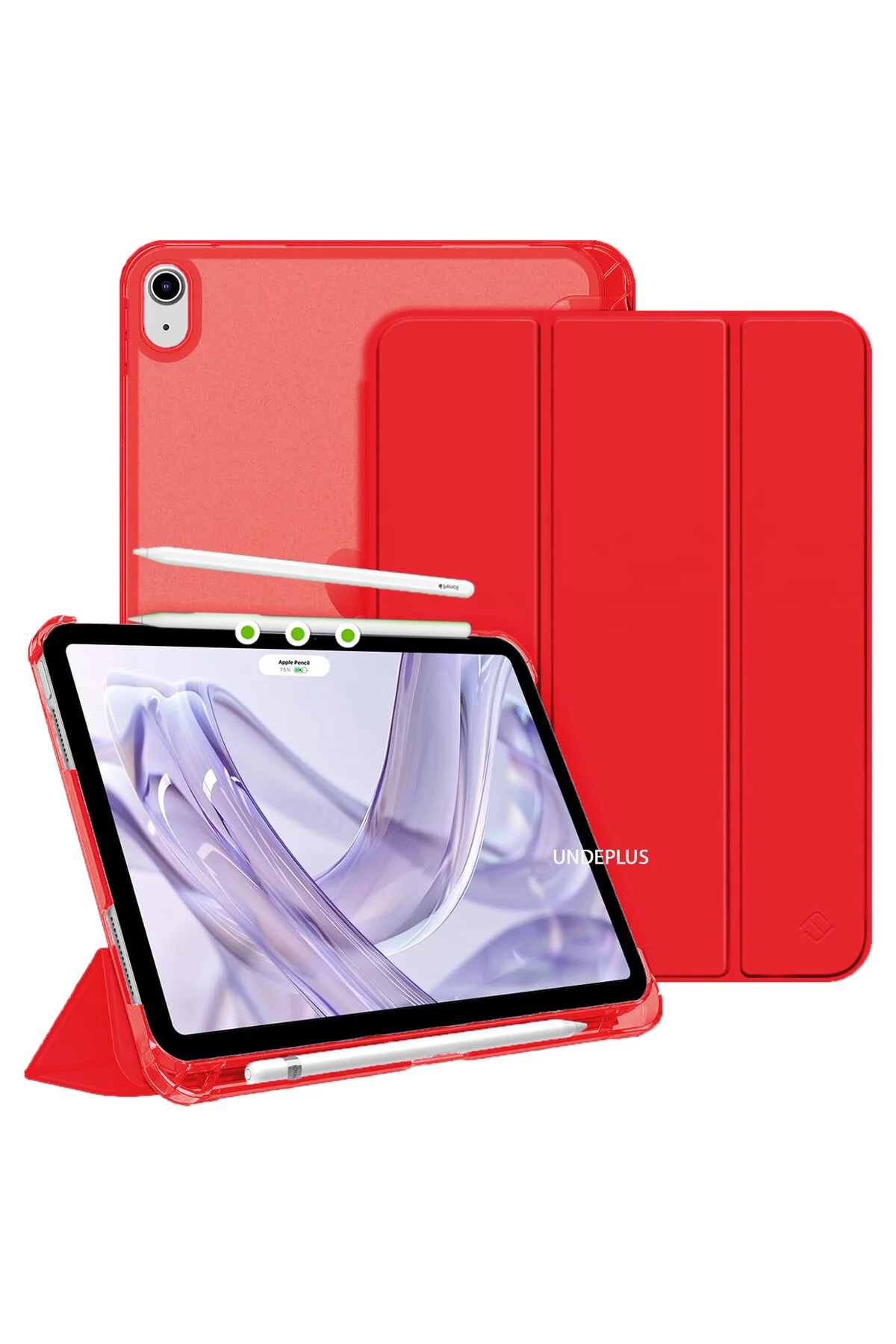 کاور تبلت APPLE IPAD AIR 11 INCH M2 M3 4 5TH نسل 10.9 CASE COMPATIBLE چرمی SMART STAND FLIP UnDePlus
