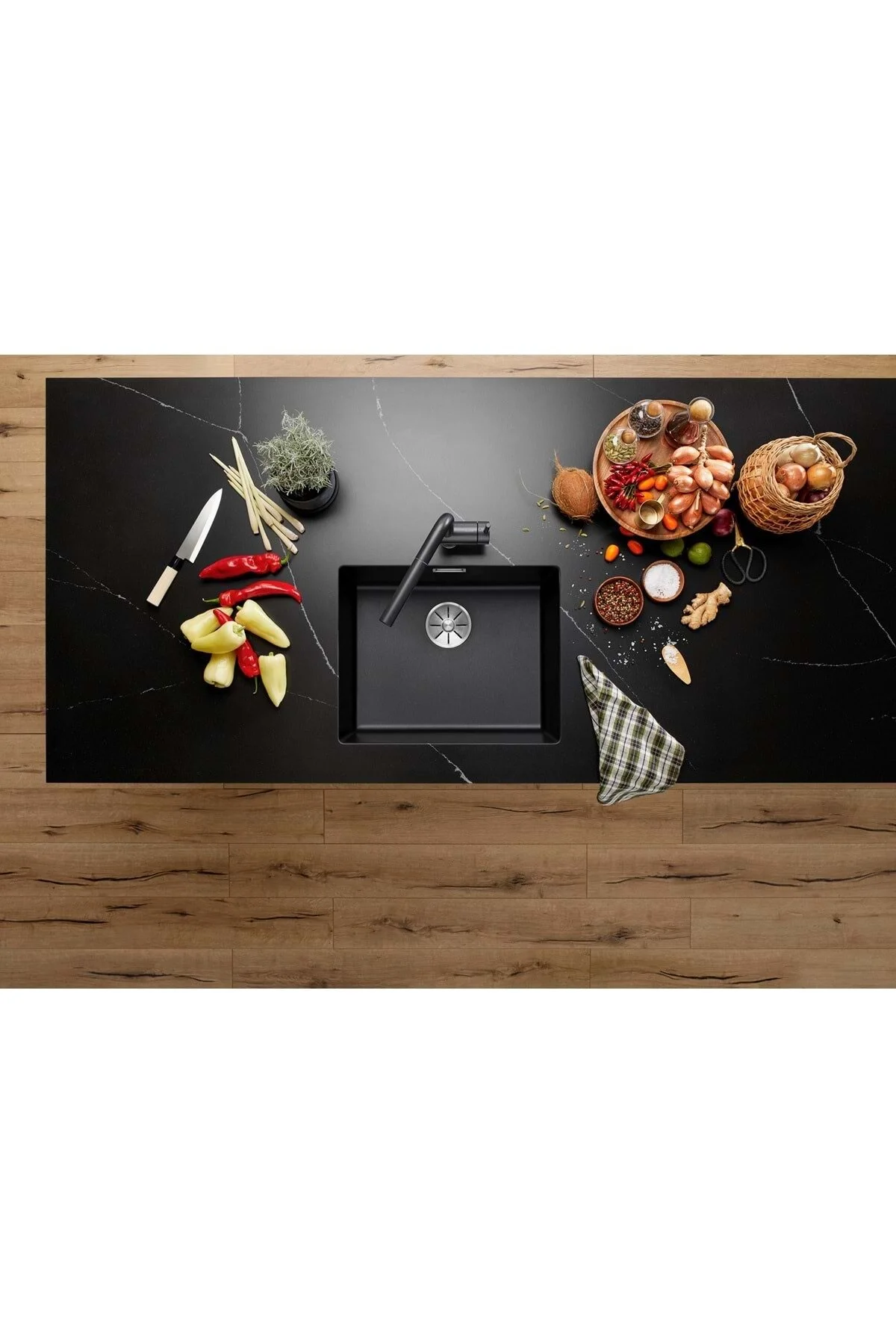 شستشو 523433 BLANCO SUBLINE 500 U GRANITE SINK ROCK GREY Blanco