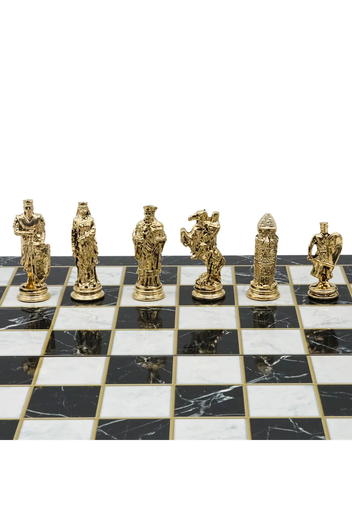 شطرنج 44 سانتی متر سنگ مرمر الگوی طلایی امپراتوری عثمانی صلیبی Cooper Chess