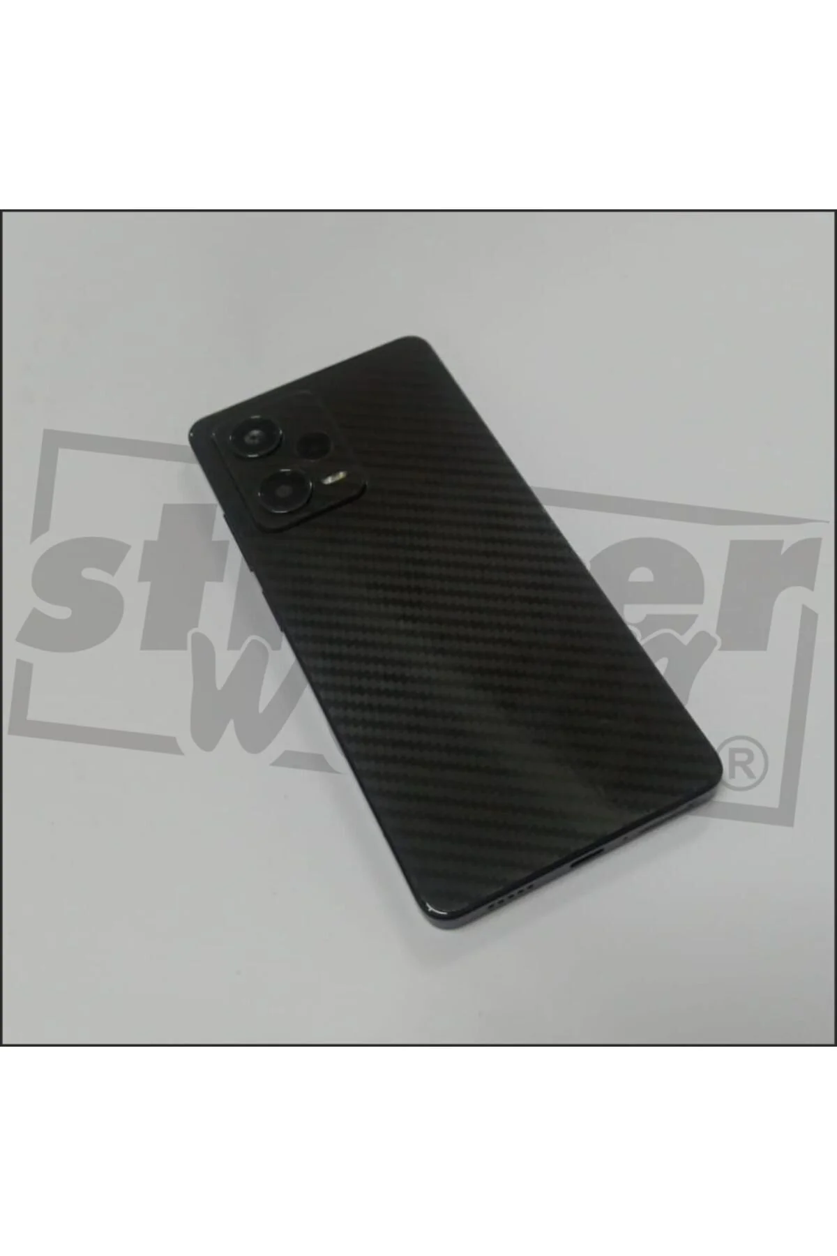 کاور و قاب برچسب پشت جلد 5 گرمی سازگار REDMI NOTE 12 PRO یک بعدی کربنی نیست Sticker Works