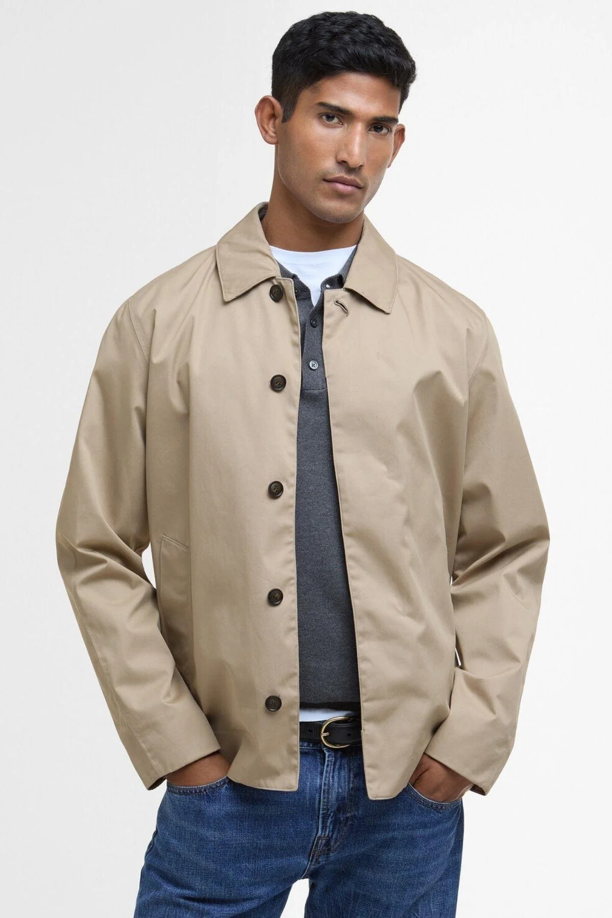 بارانی و بادگیر ژاکت ضد آب ROKIG کوتاه سنگ شسته شده Barbour