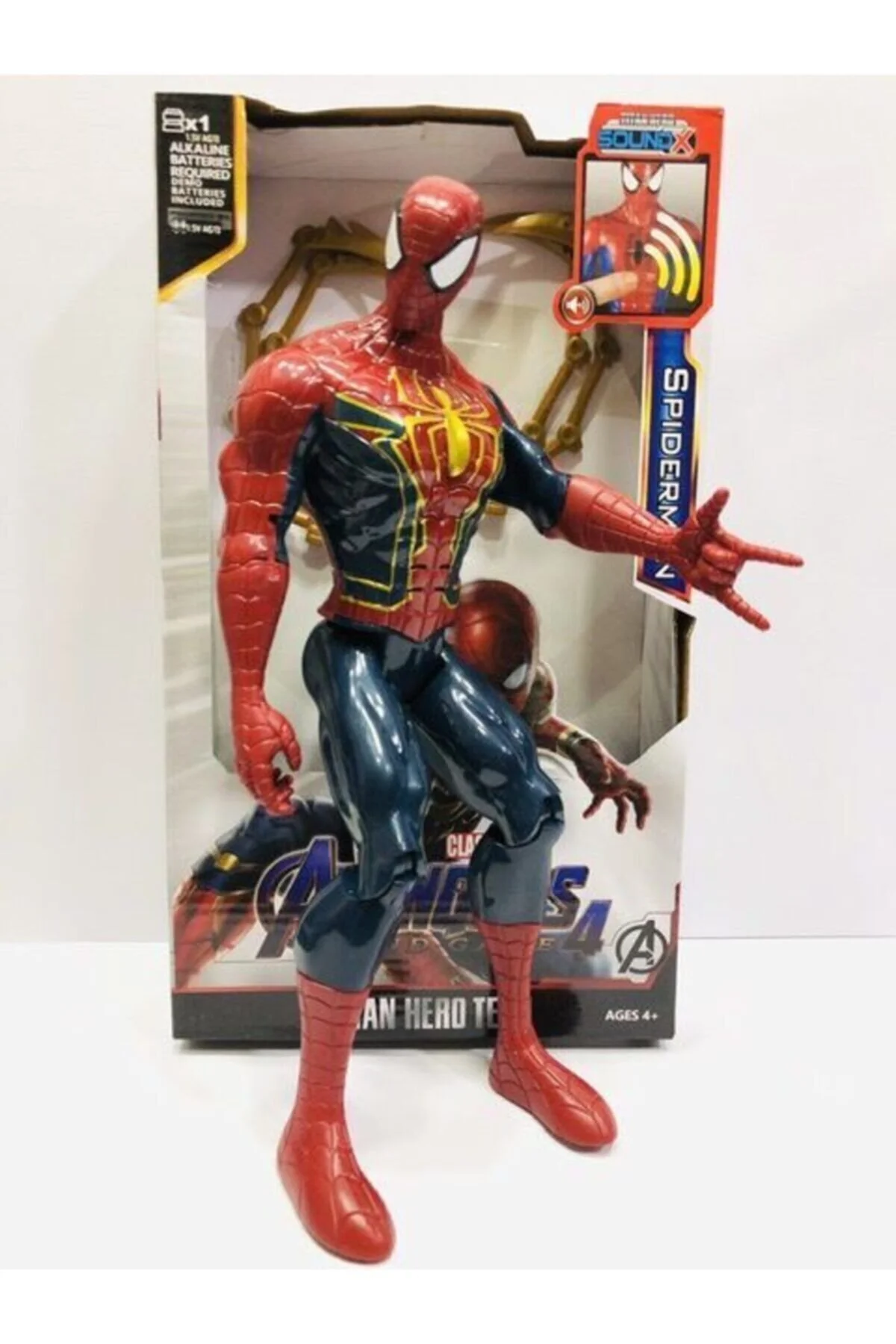اسباب بازی های فیگور دیگر SPIDER MAN SPIDERMAN JOINTED SOUND LIGHT TOY HERO FIGURE 30 CM oyuncakchi