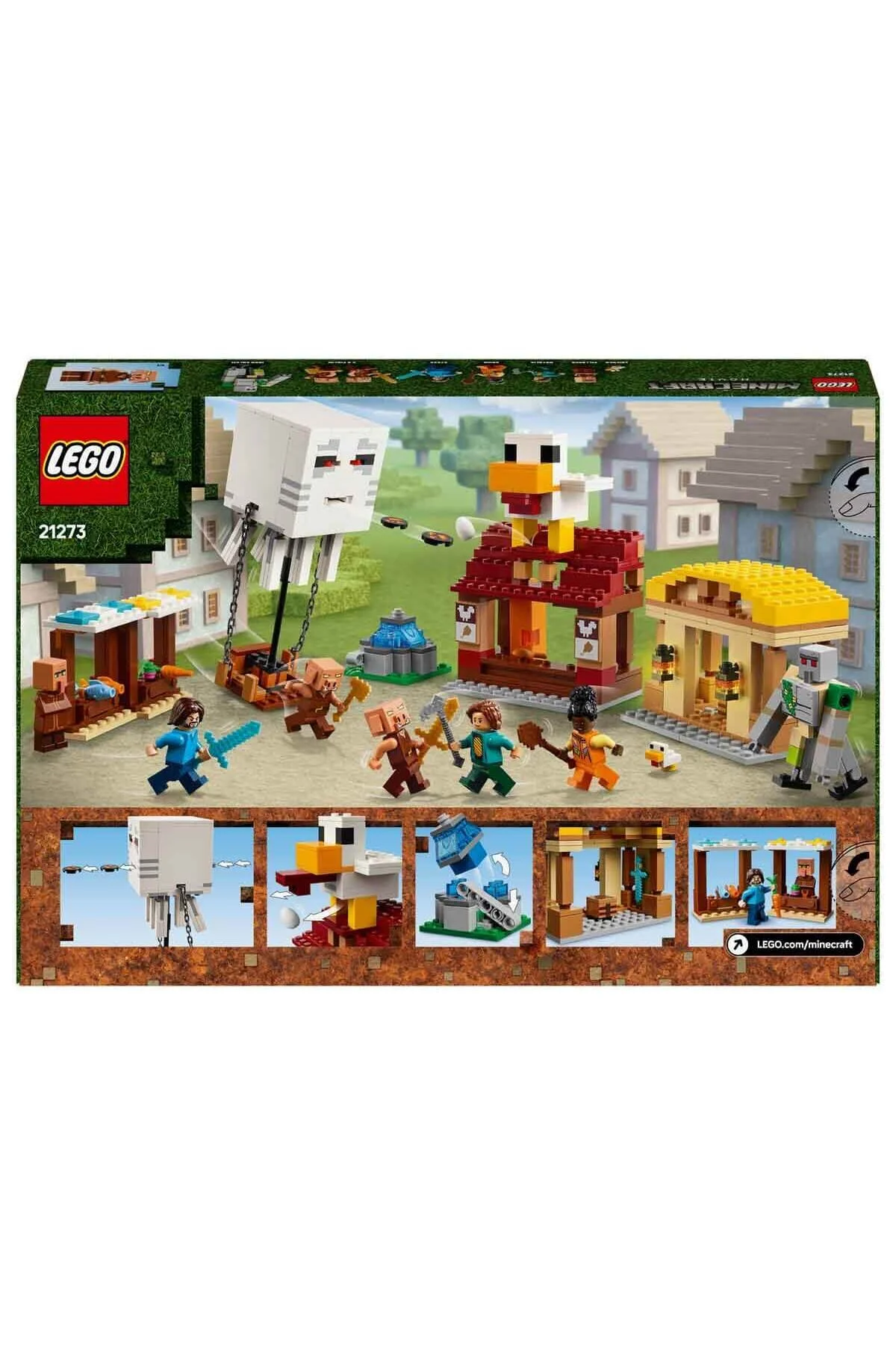 لگو و اسباب بازی های ساخت محور دخترانه پسرانه بچگانه HORTLAK BALLOON VILLAGE ATTACK 21273 خلاق برای کودکان 10 سال بالاتر LEGO