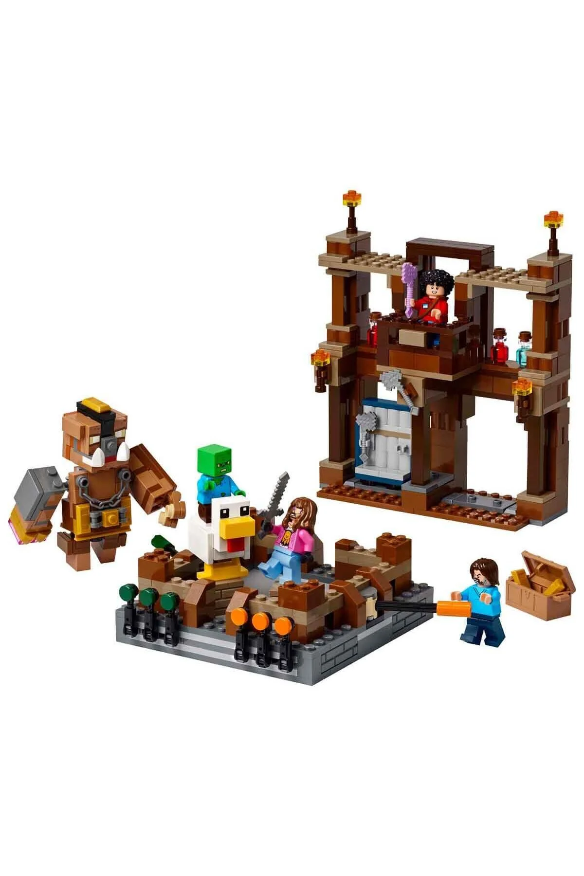 لگو و اسباب بازی های ساخت محور FOREST MANSION FIGHTING RING 21272 CREATIVE FOR KIDS 10 به بالا از ترکیه LEGO Minecraft