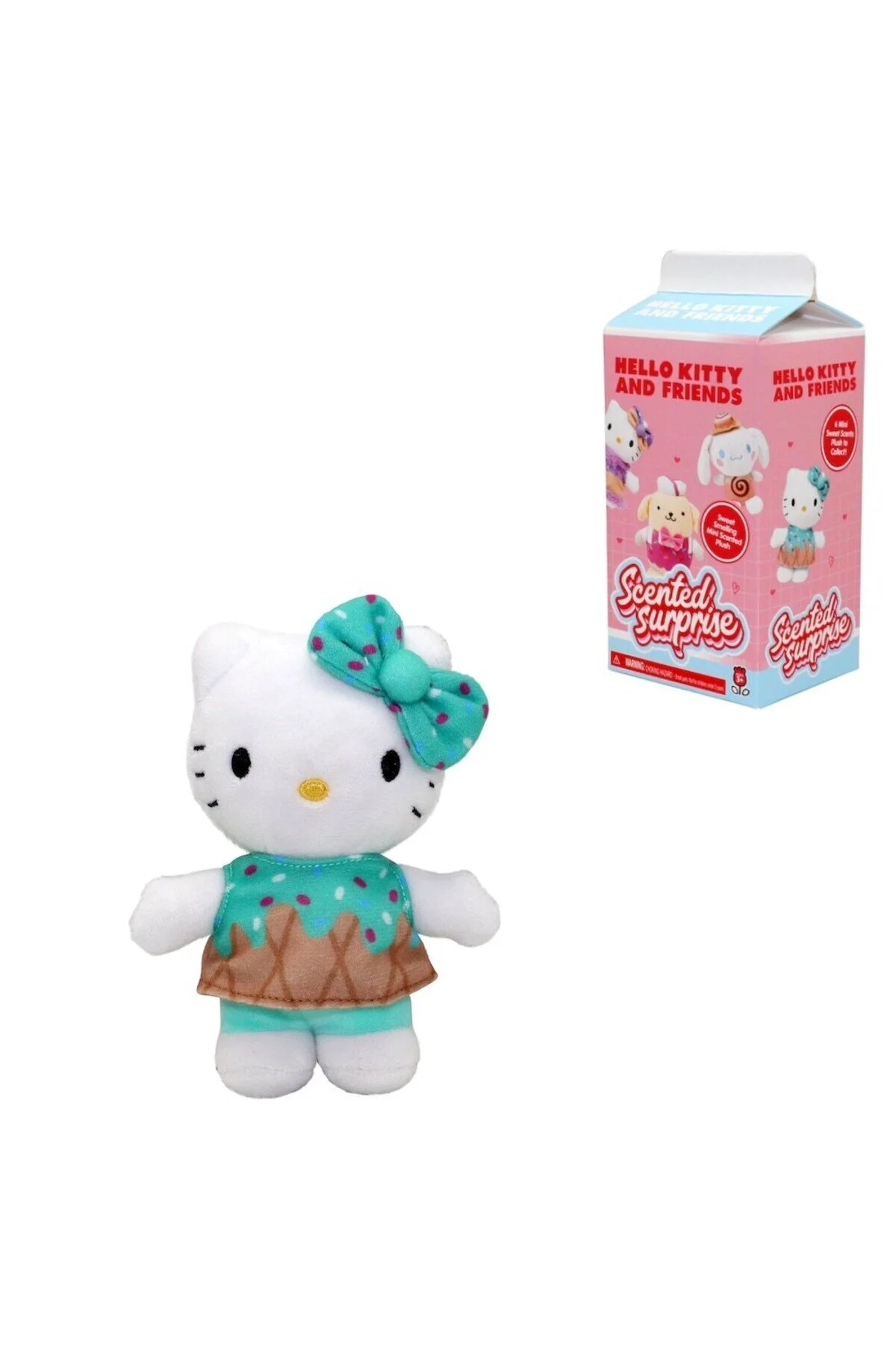 اسباب بازی های پشمی بستنی مخملی 14 سانتی متری معطر Hello Kitty