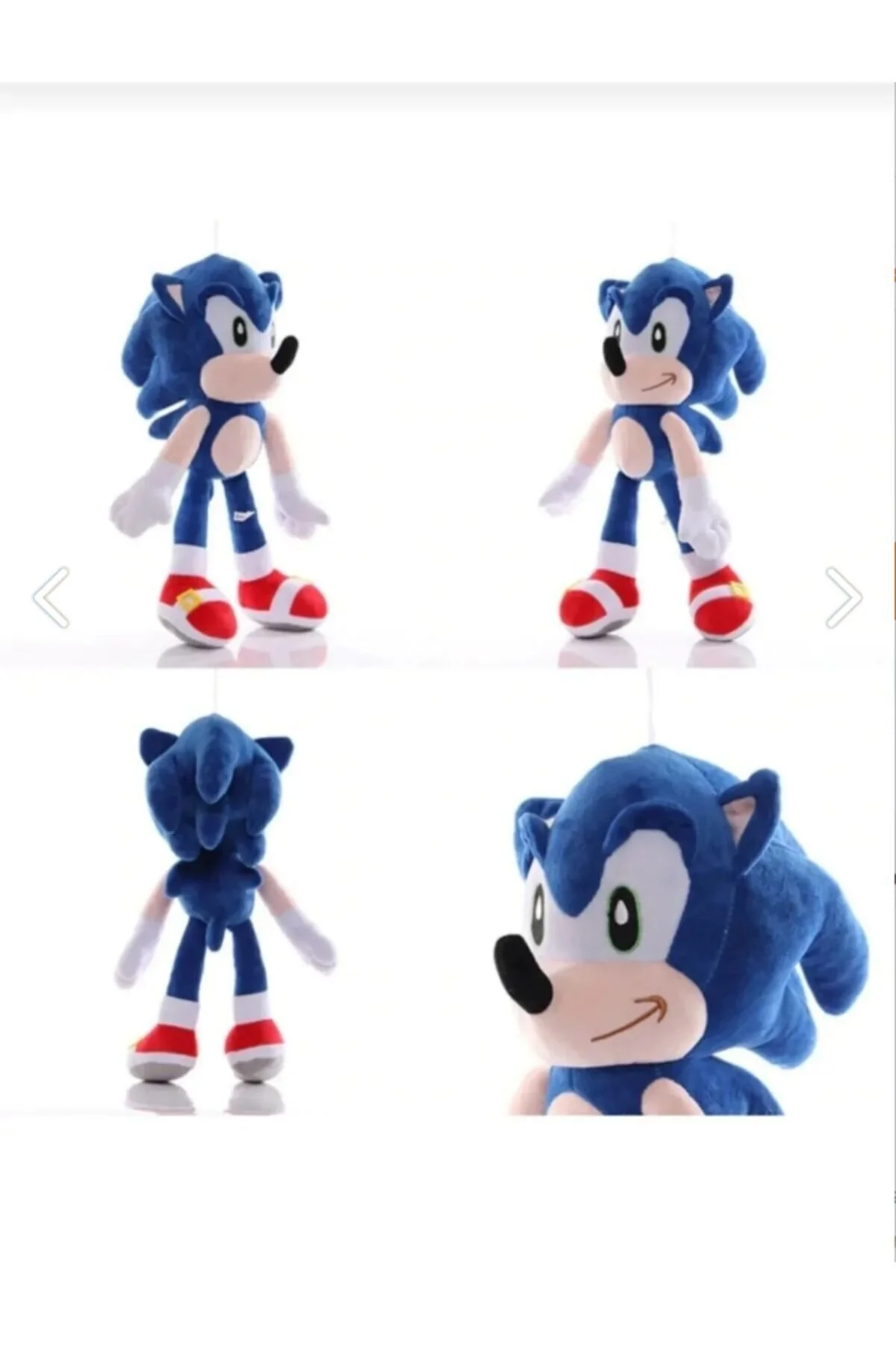 اسباب بازی های پشمی 50 سانتی متر آبی غول پیکر SONIC BOOM FRIENDS سایز بزرگ THE HEDGEHOG TOY مخمل دار Funlas
