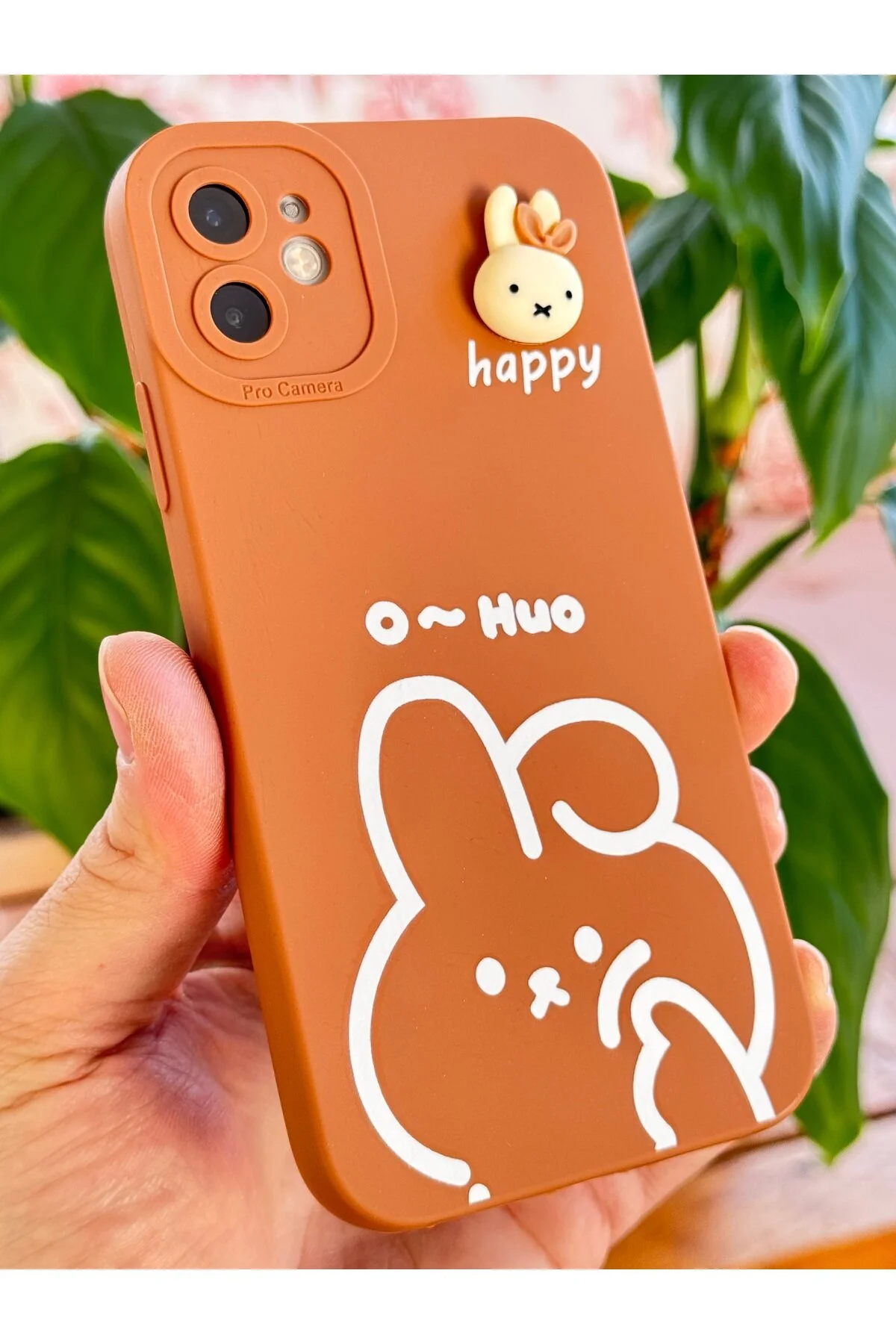 کاور و قاب محافظ دوربین طرح دار با سازگار آیفون 11 پوشش سیلیکونی نرم HAPPY RABBIT فیبکس Fibaks