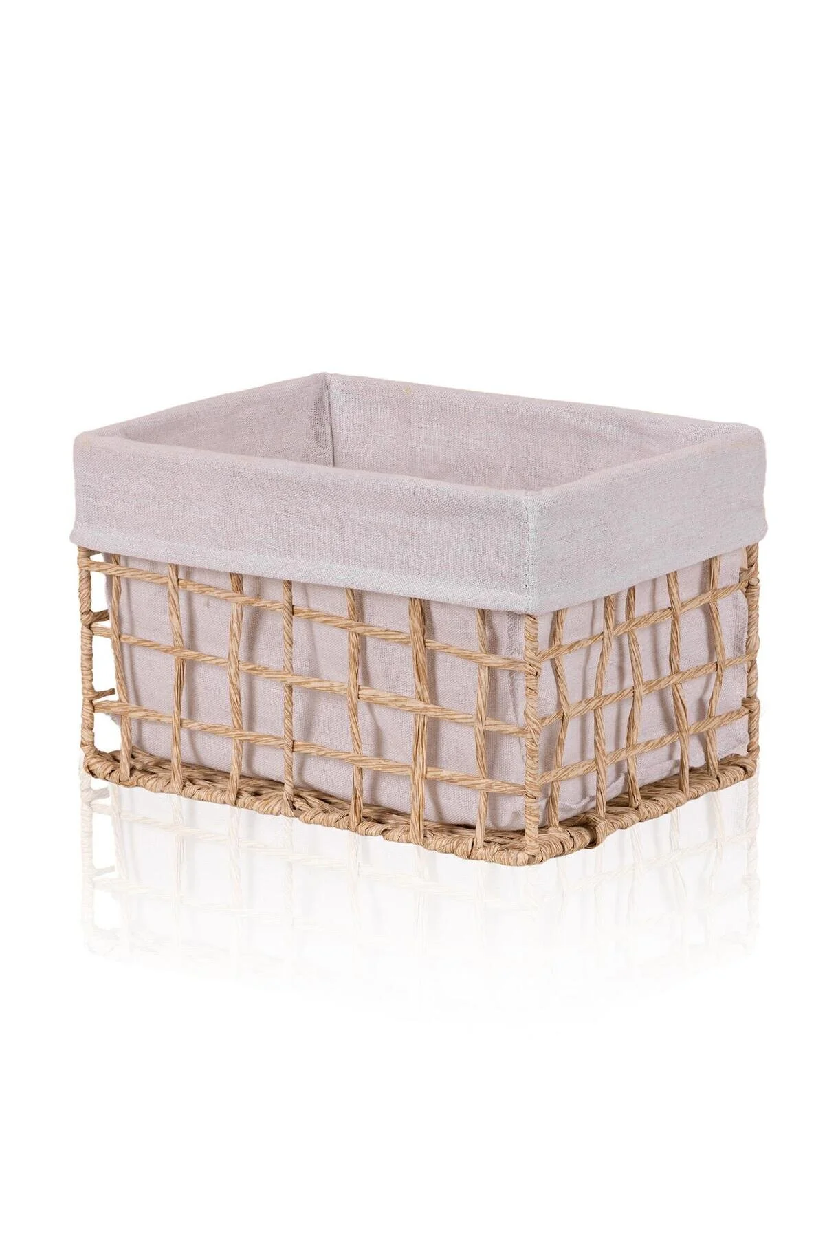 سبد BRAID BATUR ORGATER BASKET NATITAL 30X22X19 CM SPT0092 The Mia