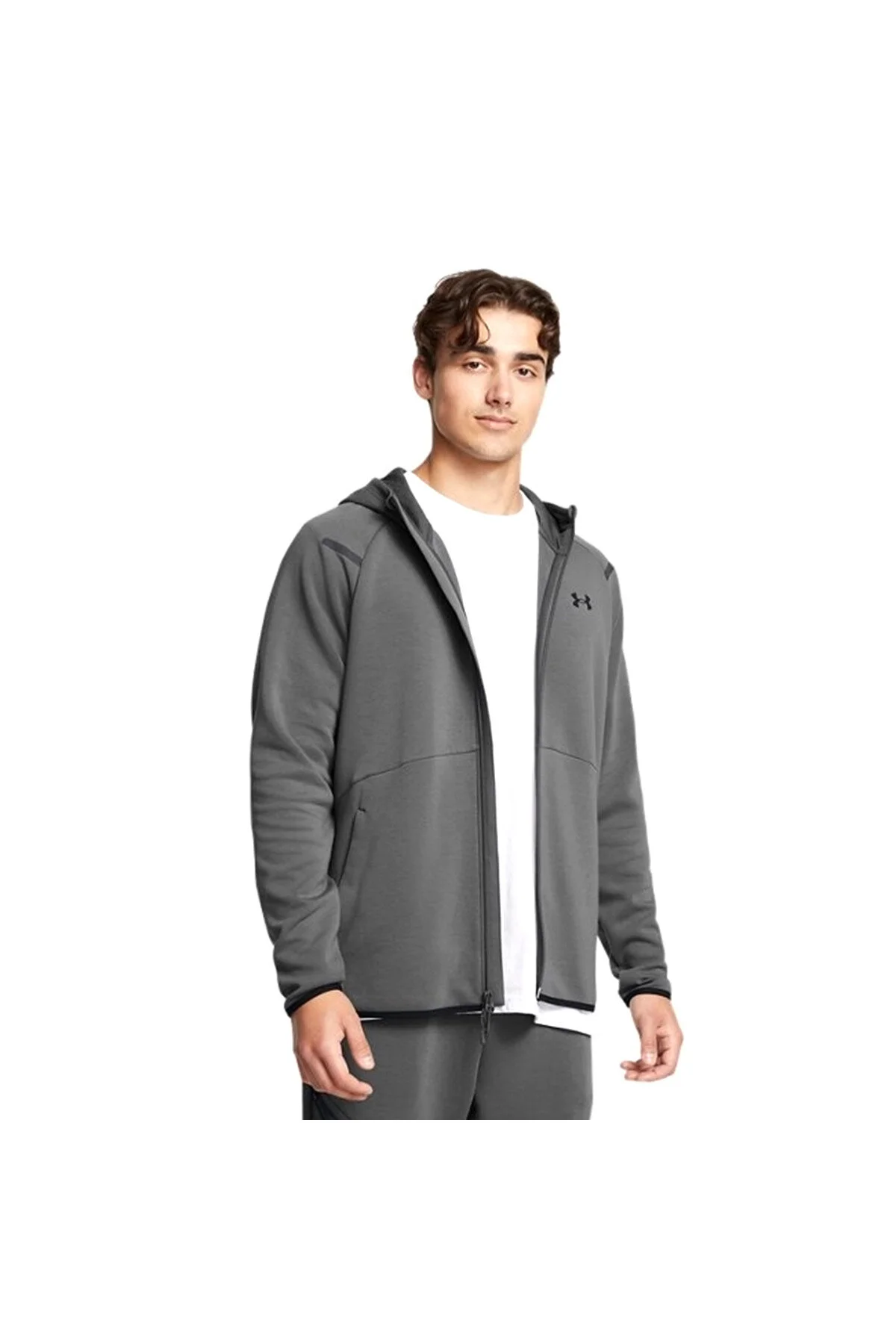 سویشرت ورزشی خاکستری مردانه UA HD EU 025 اورجینال Under Armour