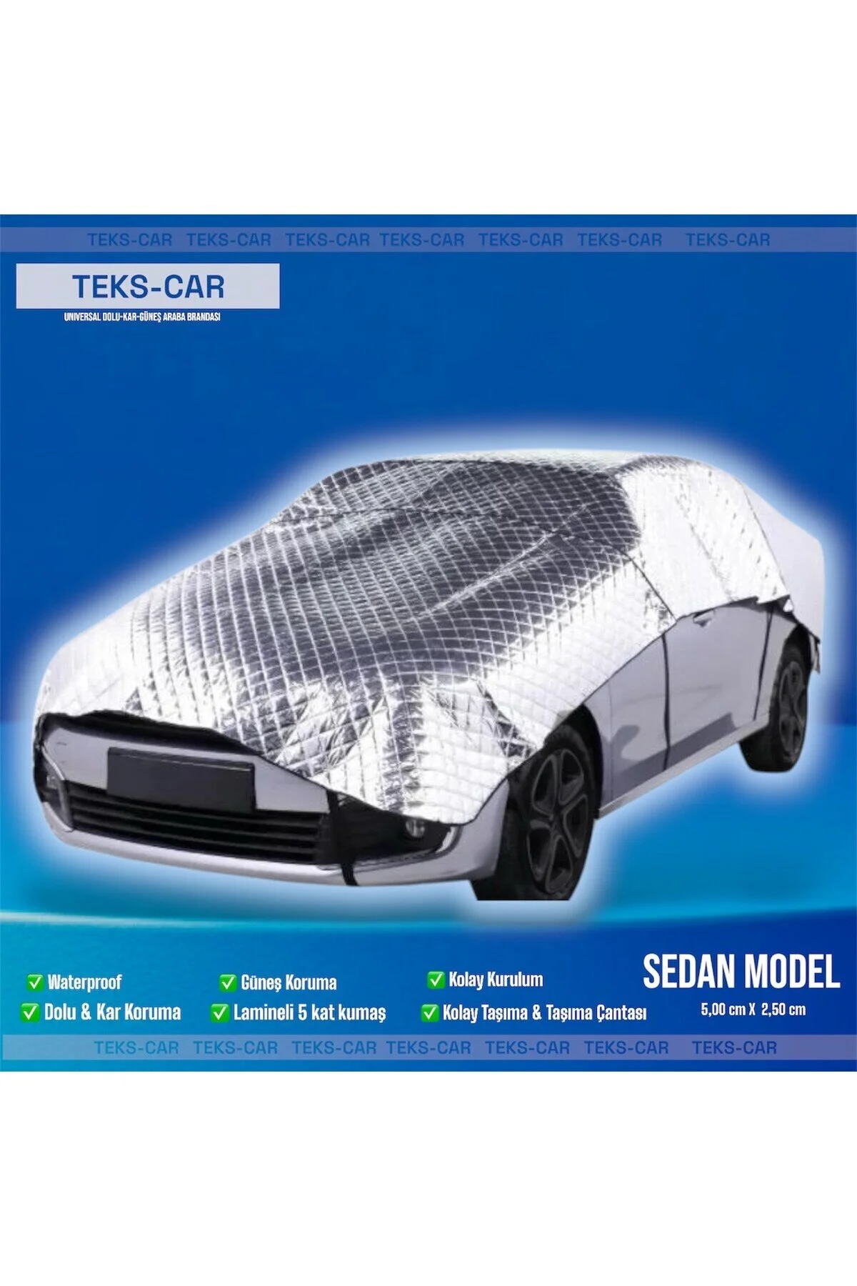 چادر خودرو تارپولین خودکار 4 فصل برزنت محافظ 5 لایه سدان سازگار TEKS CAR