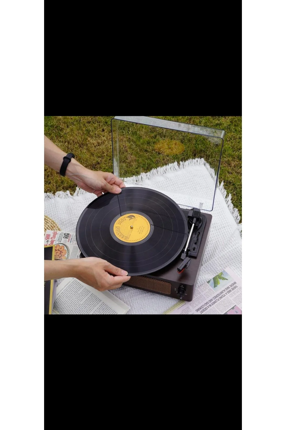 گِرامافون و صفحه گردان NOSTALGIA یکپارچهسازی با سیستمعامل بلوتوث رادیو ضبط صدا USB MP3 33 45 78 CD MUSIC PLATORS ErginGroup