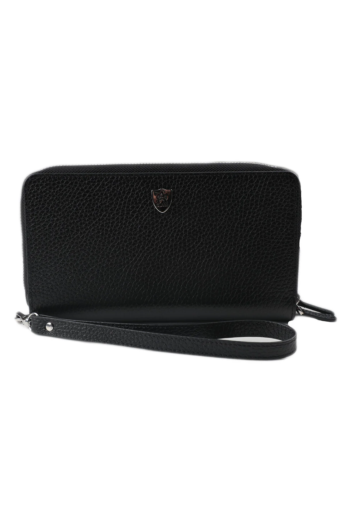 کیف دستی مردانه و زنانه یک کیسه چرمی سیاه سفید CLACH BAG 22 5X13X5 سانتی متر Aclass