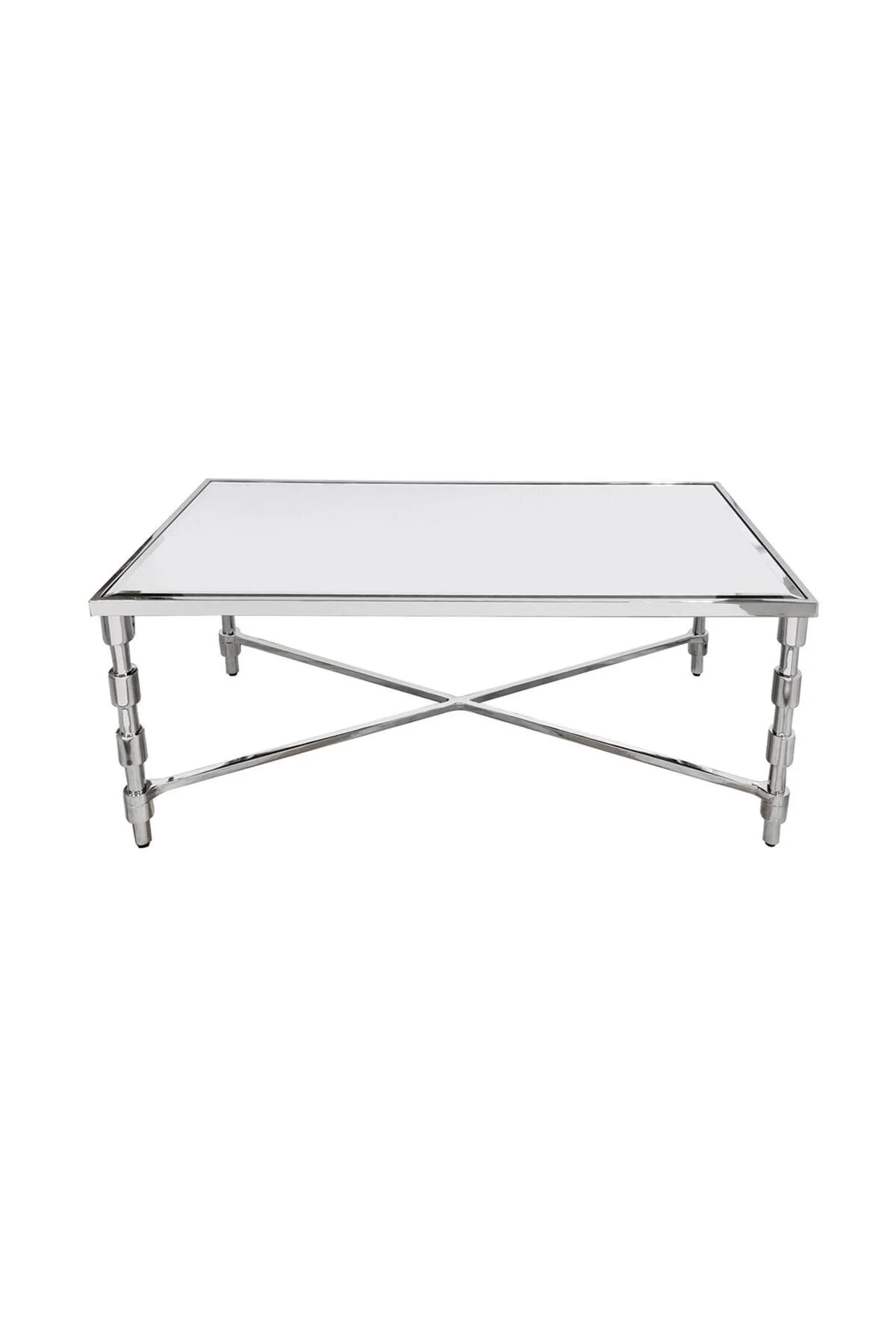 میز وسط قهوه با پا فلزی آینه 111X60X47CM Mikasa Moor