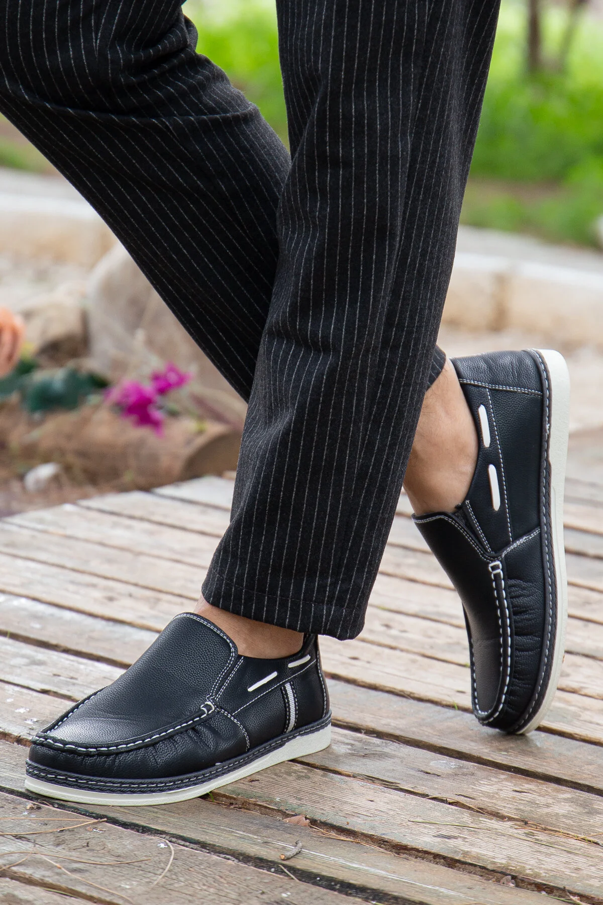 کفش کژوال روزانه مشکی مردانه D0507 کژوال ارتوپدی Daxtors