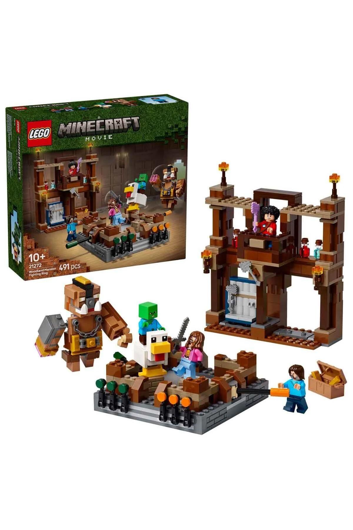 لگو و اسباب بازی های ساخت محور FOREST MANSION FIGHTING RING 21272 CREATIVE FOR KIDS 10 به بالا از ترکیه LEGO Minecraft