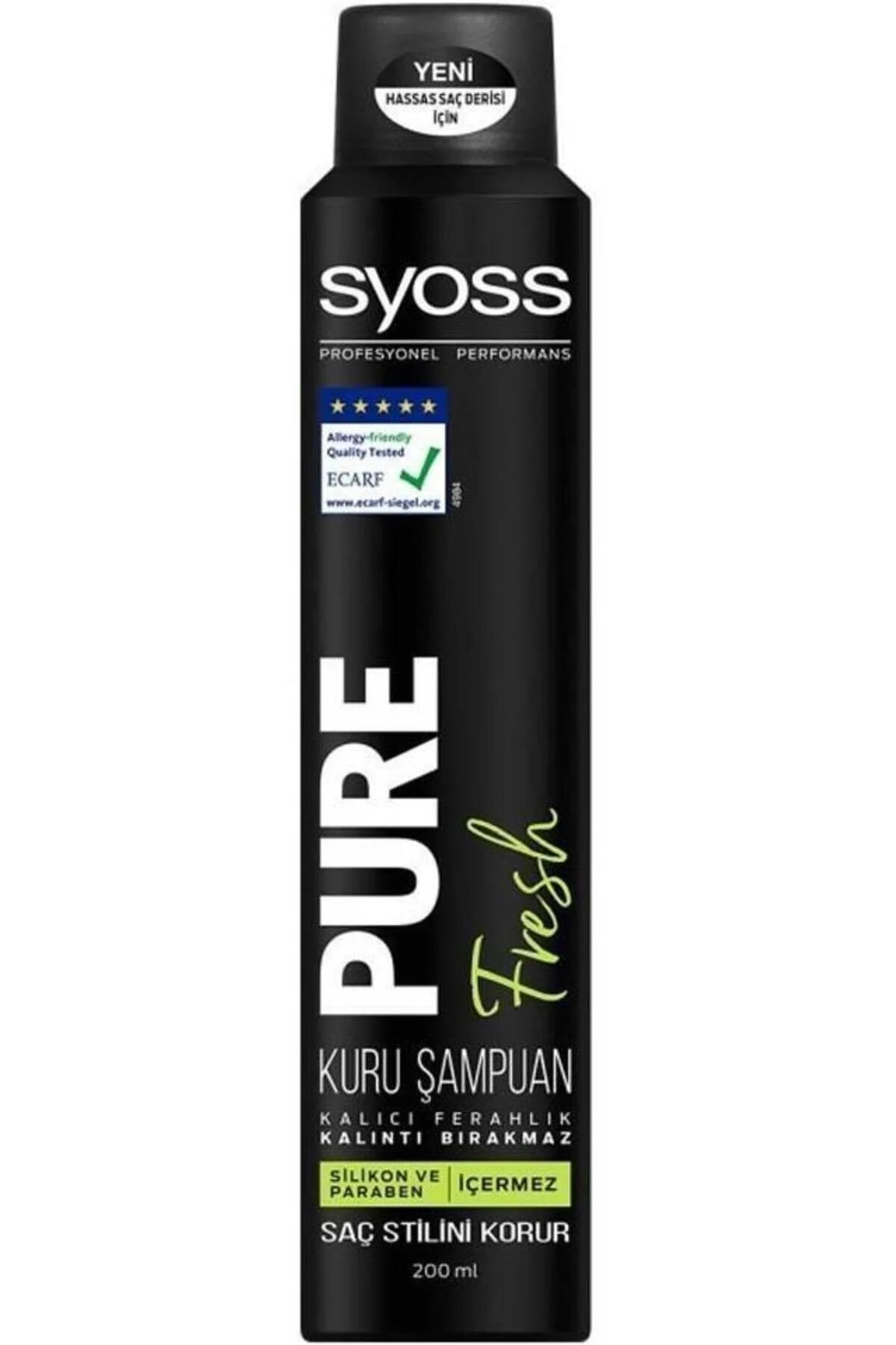 شامپوی خشک Pure Fresh 200 میلی لیتر مناسب برای مراقبت از مو سیوس Syoss