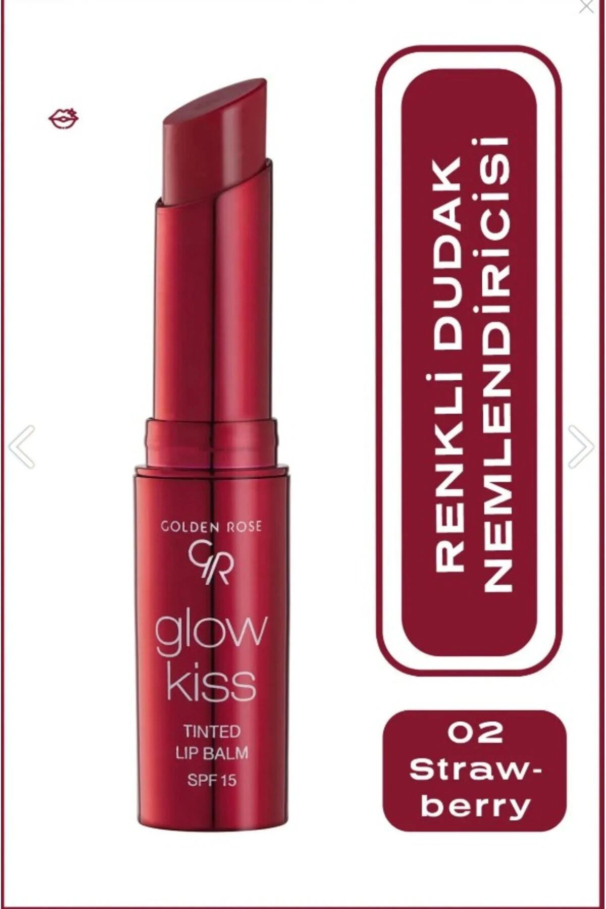 تینت بالم لب مرطوب کننده لب رنگ قرمز SPF۱5 شماره Glow Kiss 03 گلدن رز Golden Rose