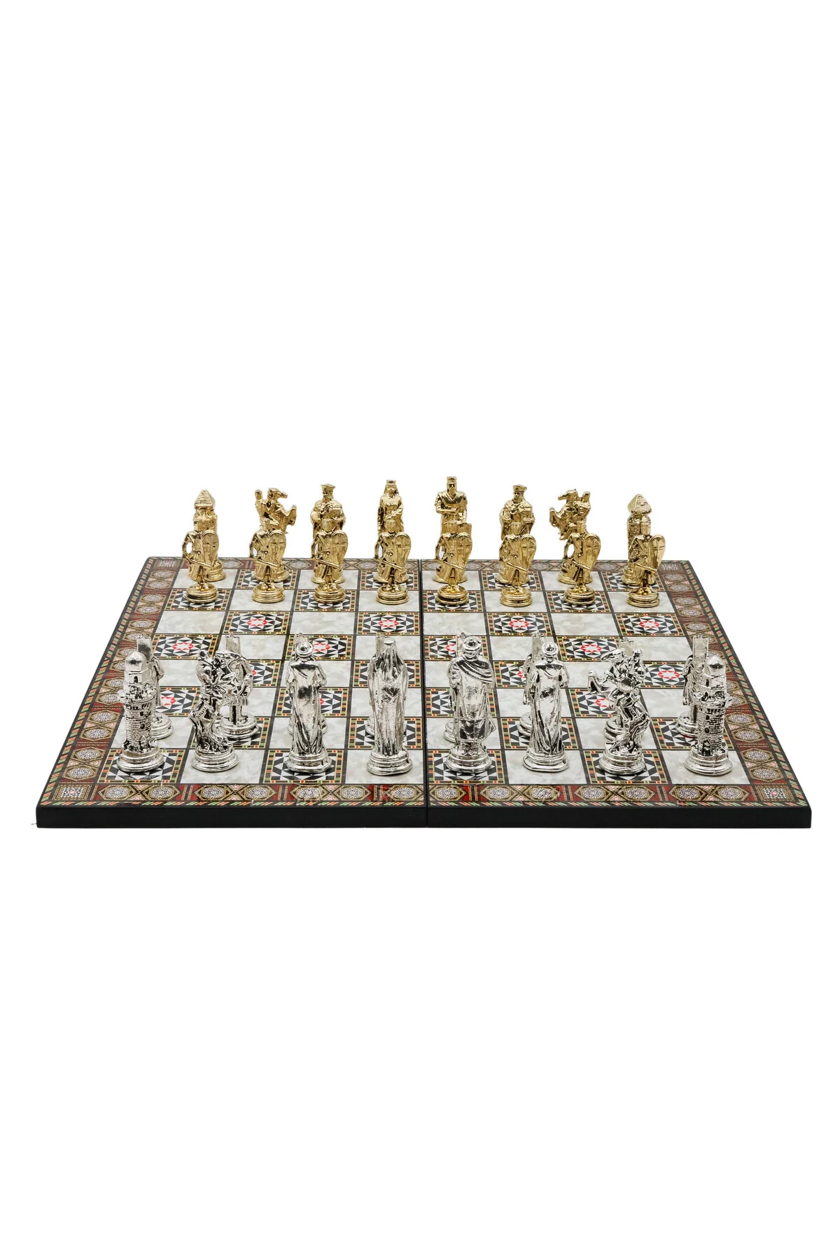 شطرنج 44 سانتی متر موزائیک الگوی طلایی امپراتوری عثمانی صلیبی تزیین تیم Cooper Chess