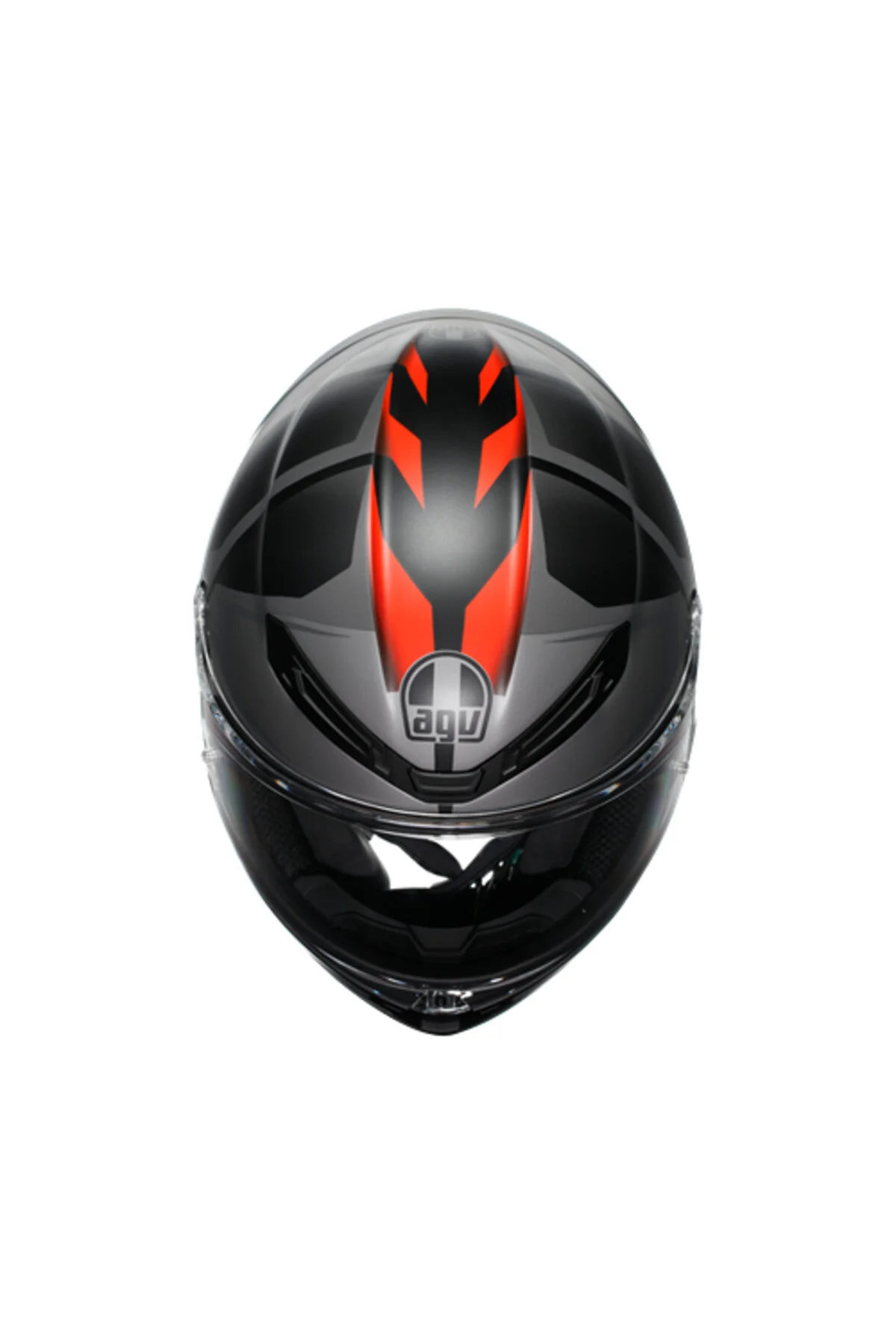 کلاه کاسکت موتورسیکلت ایمنی بسته قرمز خاکستری K6 S KARVE MATT BLK GREY RED AGV