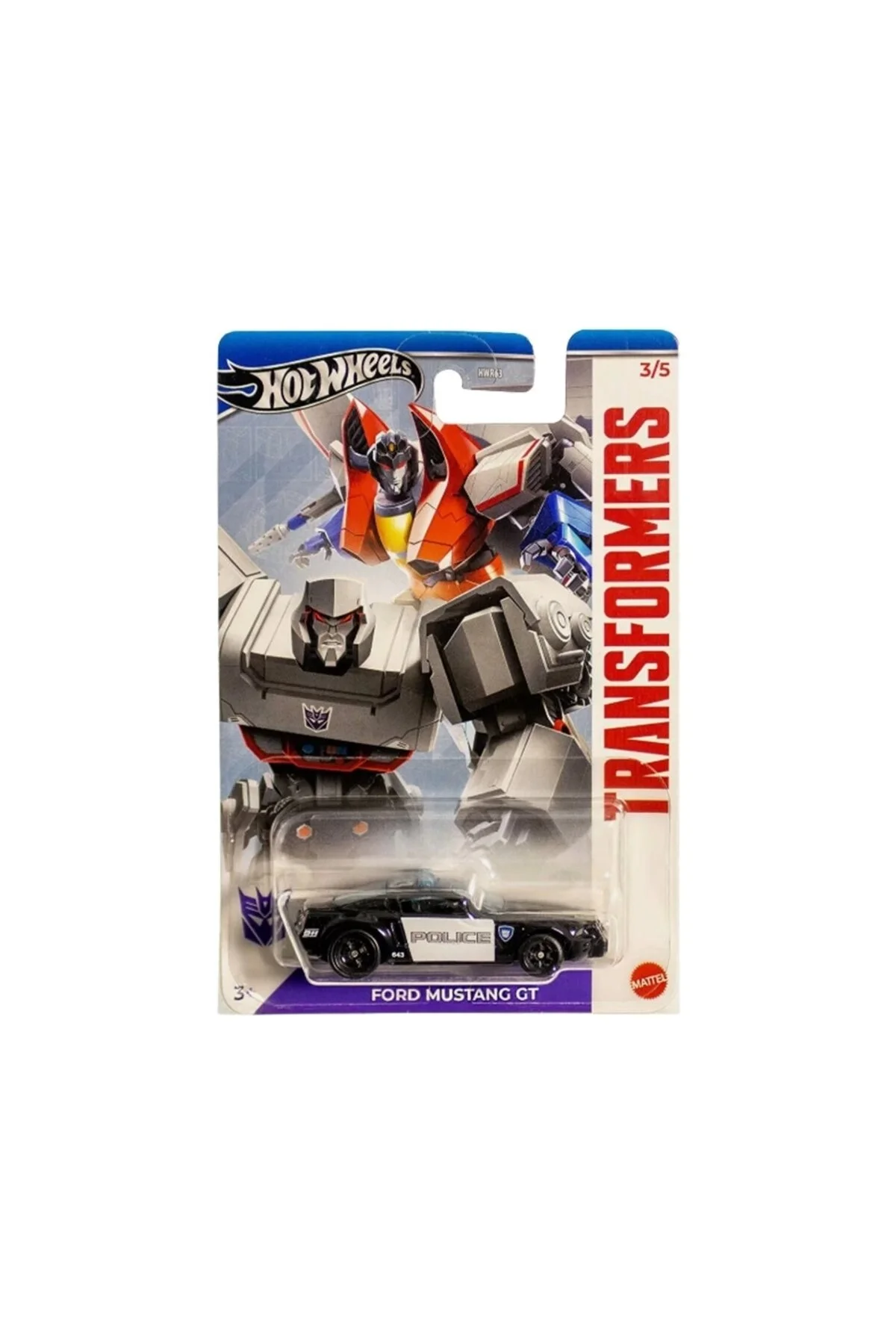 ماشین اسباب بازی ترانسفورماتور فورد موستانگ GT HRV60 هات ویلز اورجینال HOT WHEELS